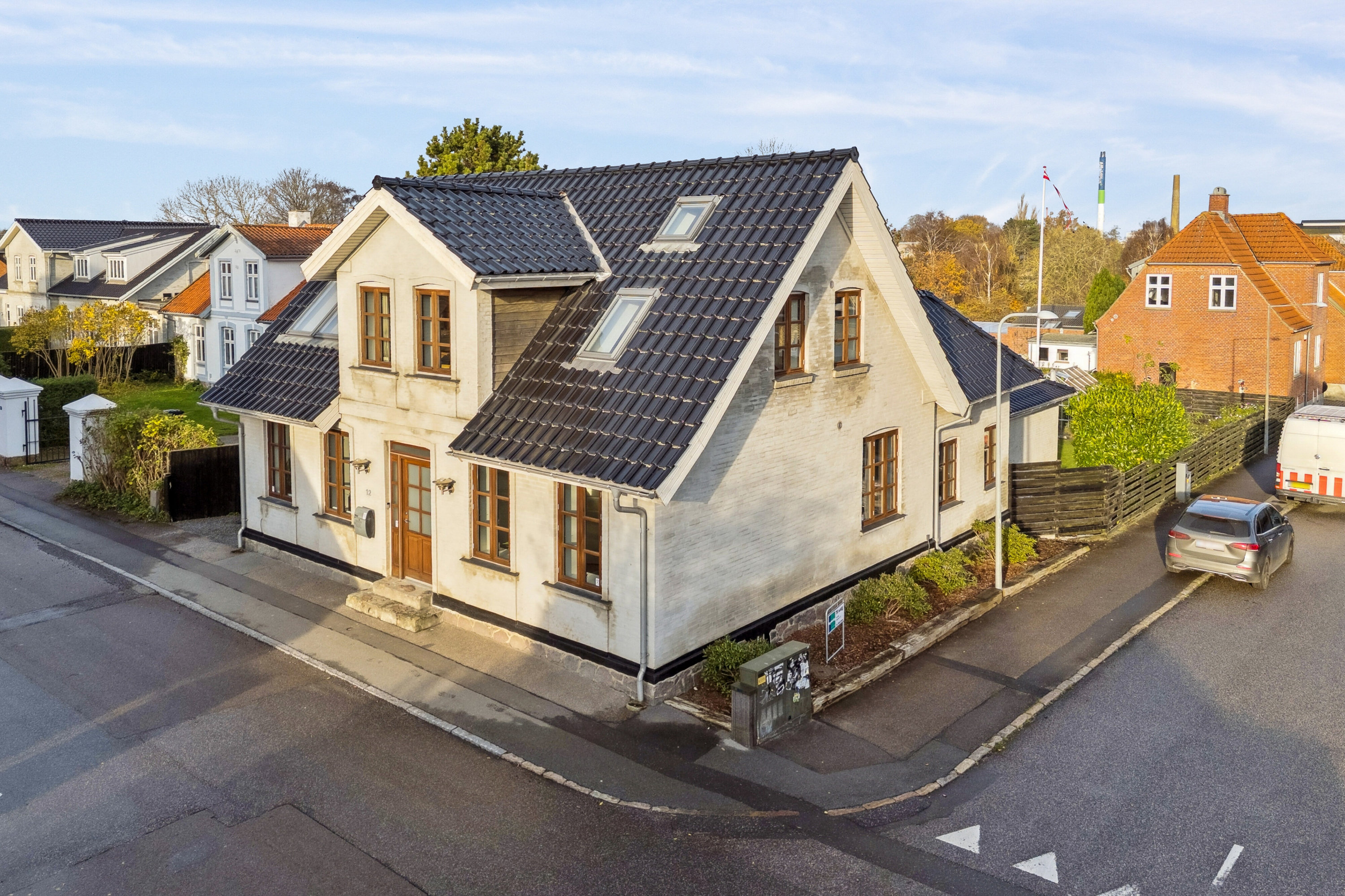 Fremhævet luftfoto billede i fuldskærmstilstand. Billede af Hellig Andersvej 12, 4200 Slagelse