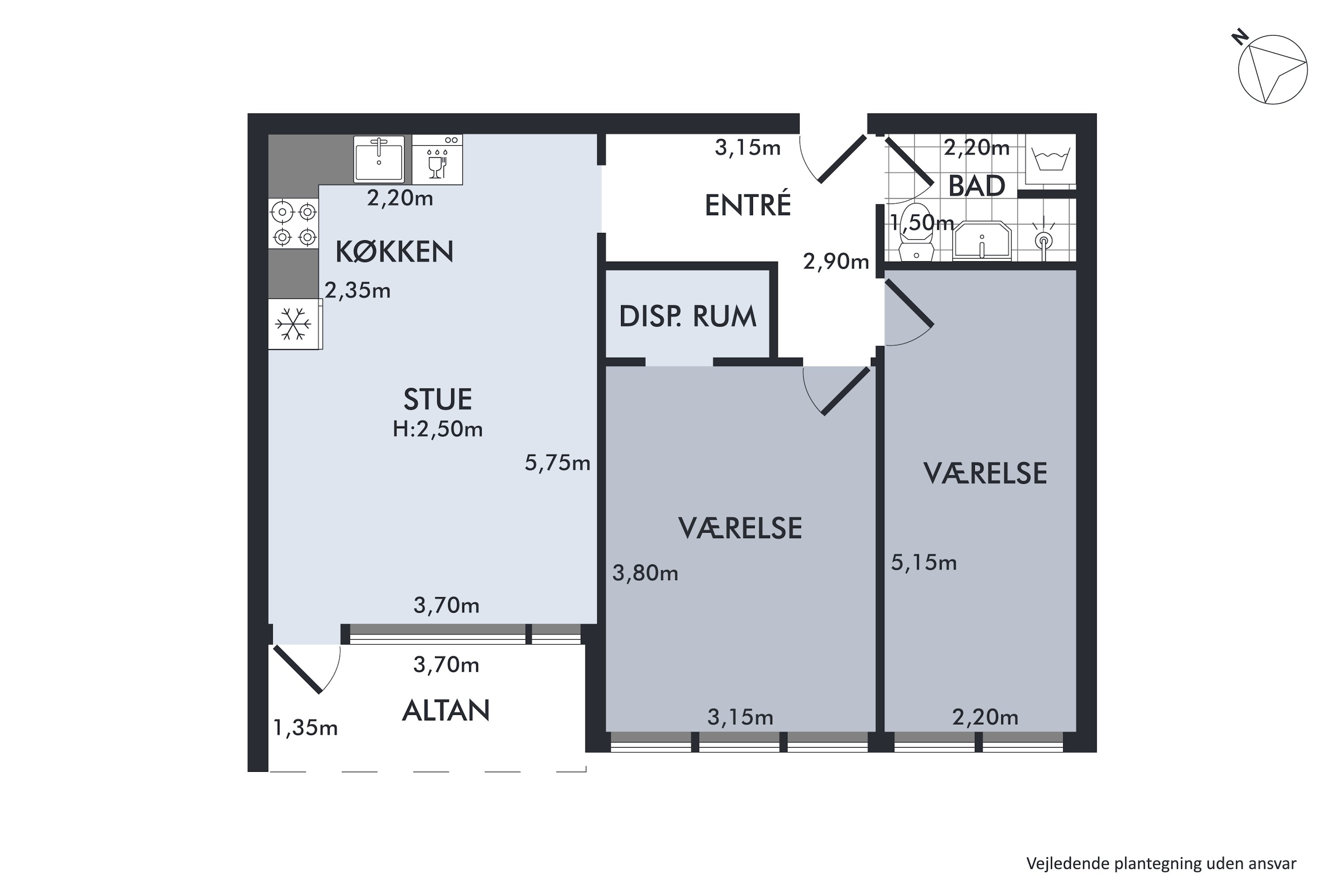Plantegninger billede af Drejøgade 26C, 4. 403., 2100 København Ø