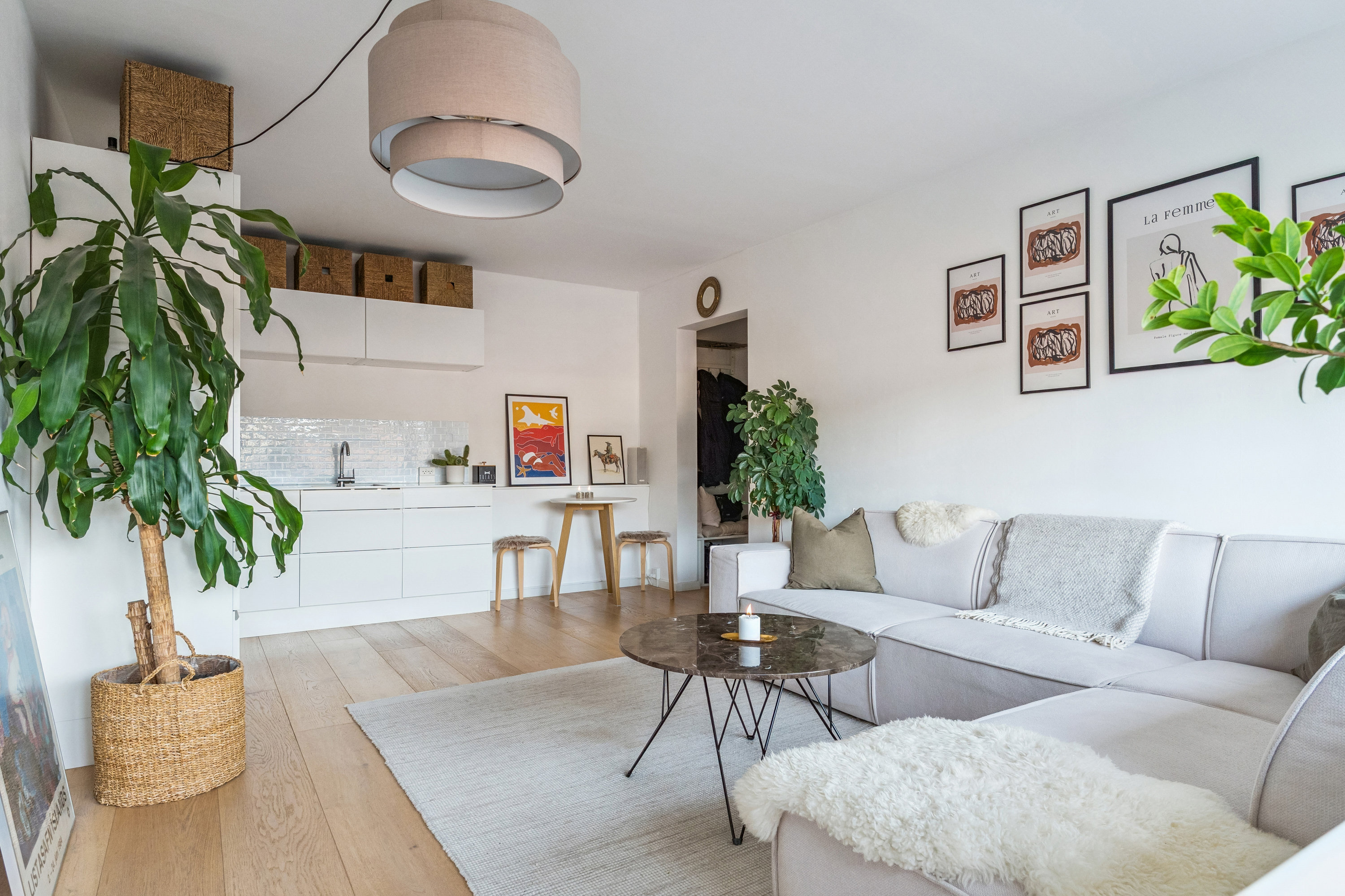 Fremhævet stue billede i fuldskærmstilstand. Billede af Drejøgade 26C, 4. 403., 2100 København Ø