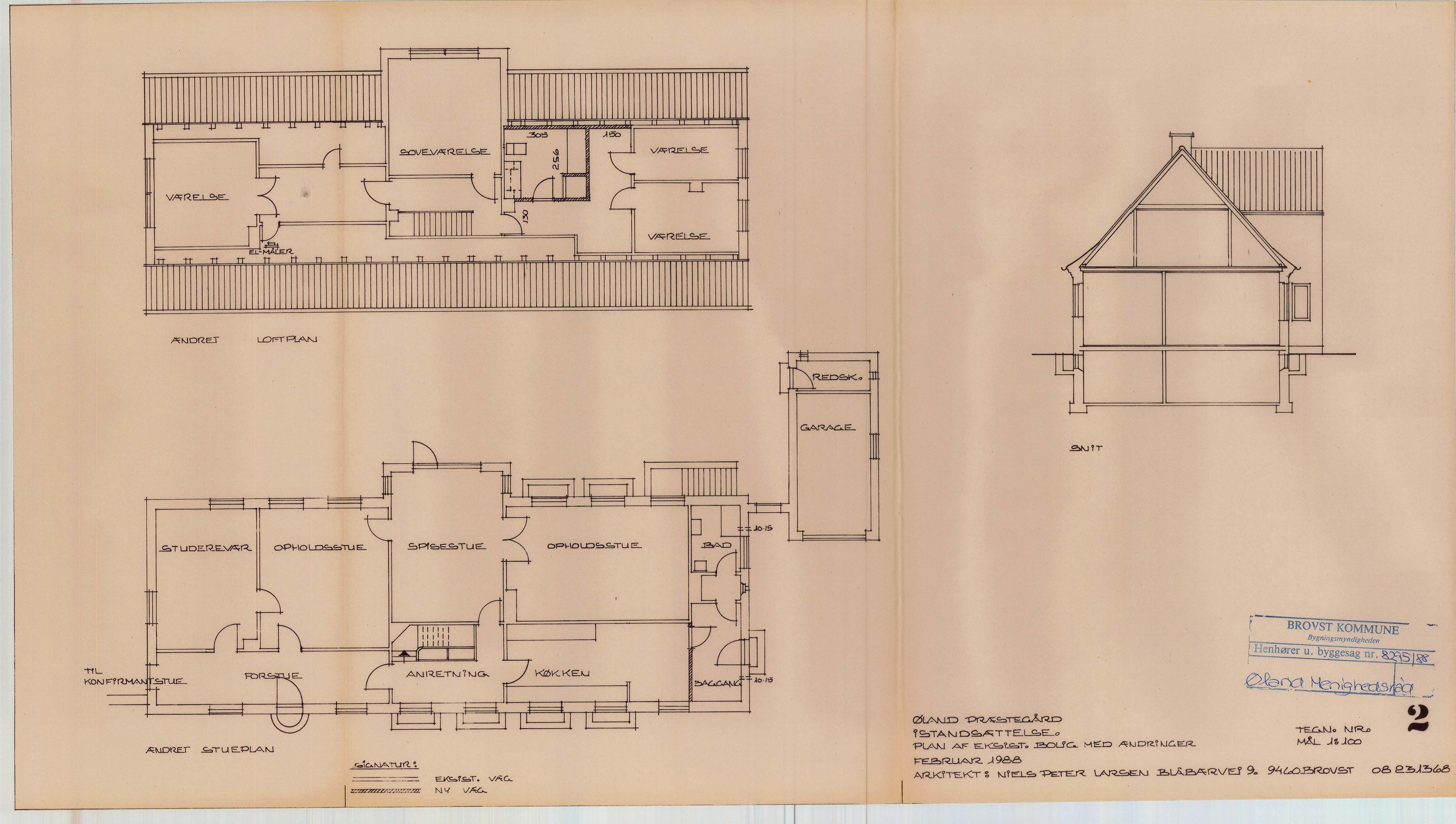 Plantegninger billede af Østerbyvej 1, Øland, 9460 Brovst
