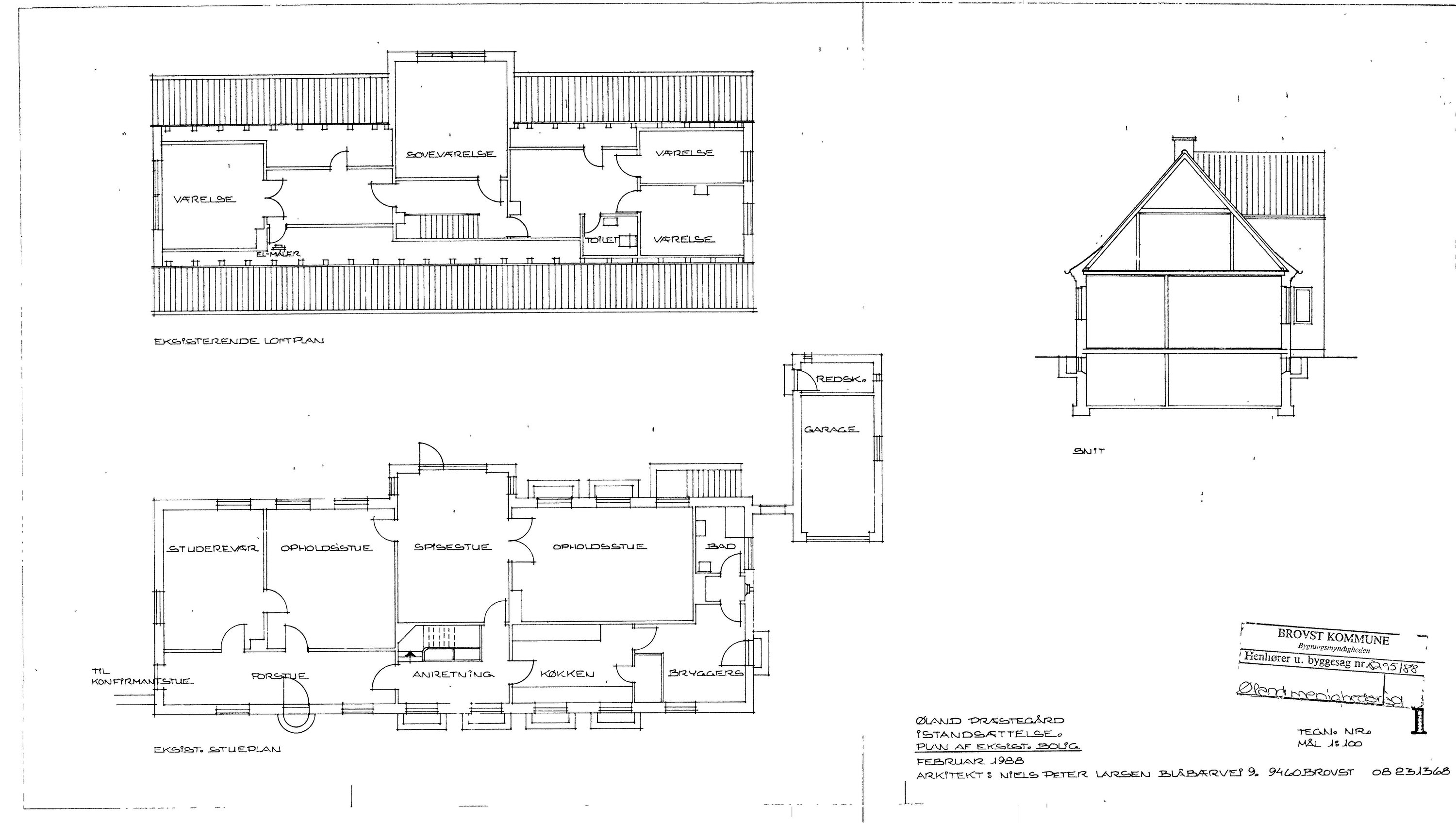 Plantegninger billede af Østerbyvej 1, Øland, 9460 Brovst