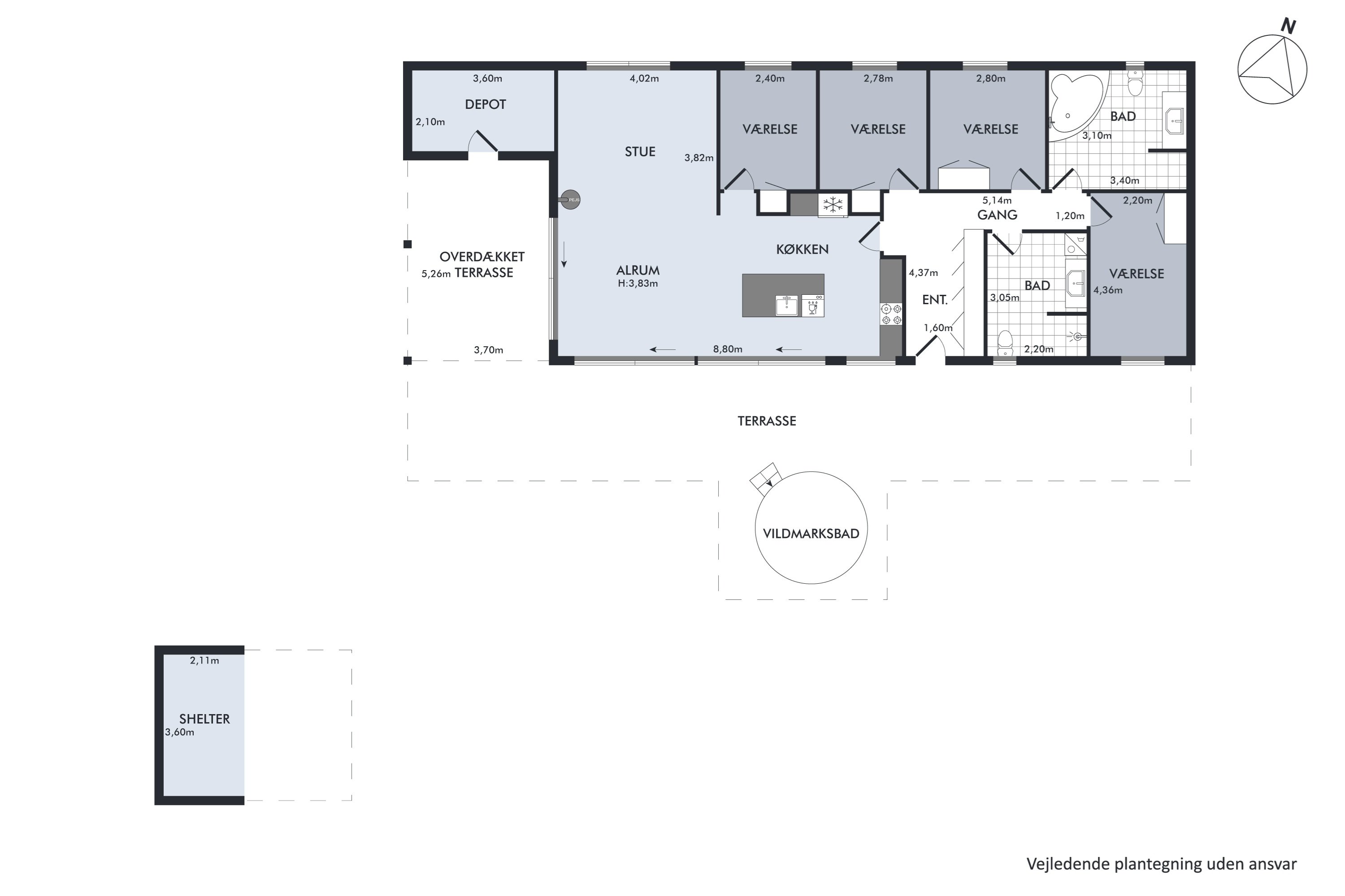 Plantegninger billede af Uglevænget 9, Øer, 8400 Ebeltoft