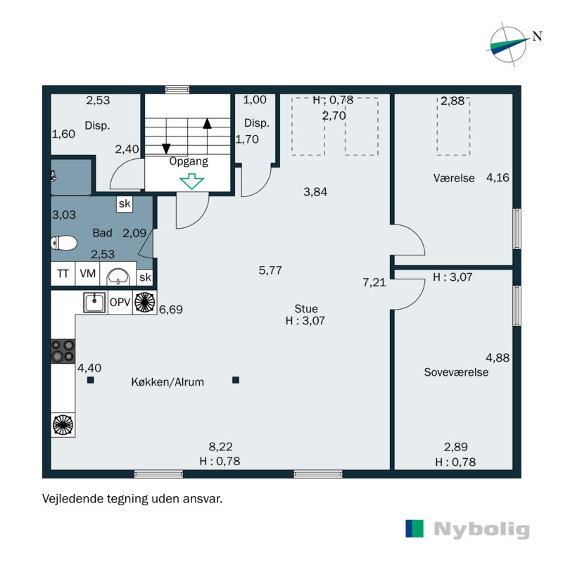 Plantegninger billede af Storegade 34B, 3., 6200 Aabenraa