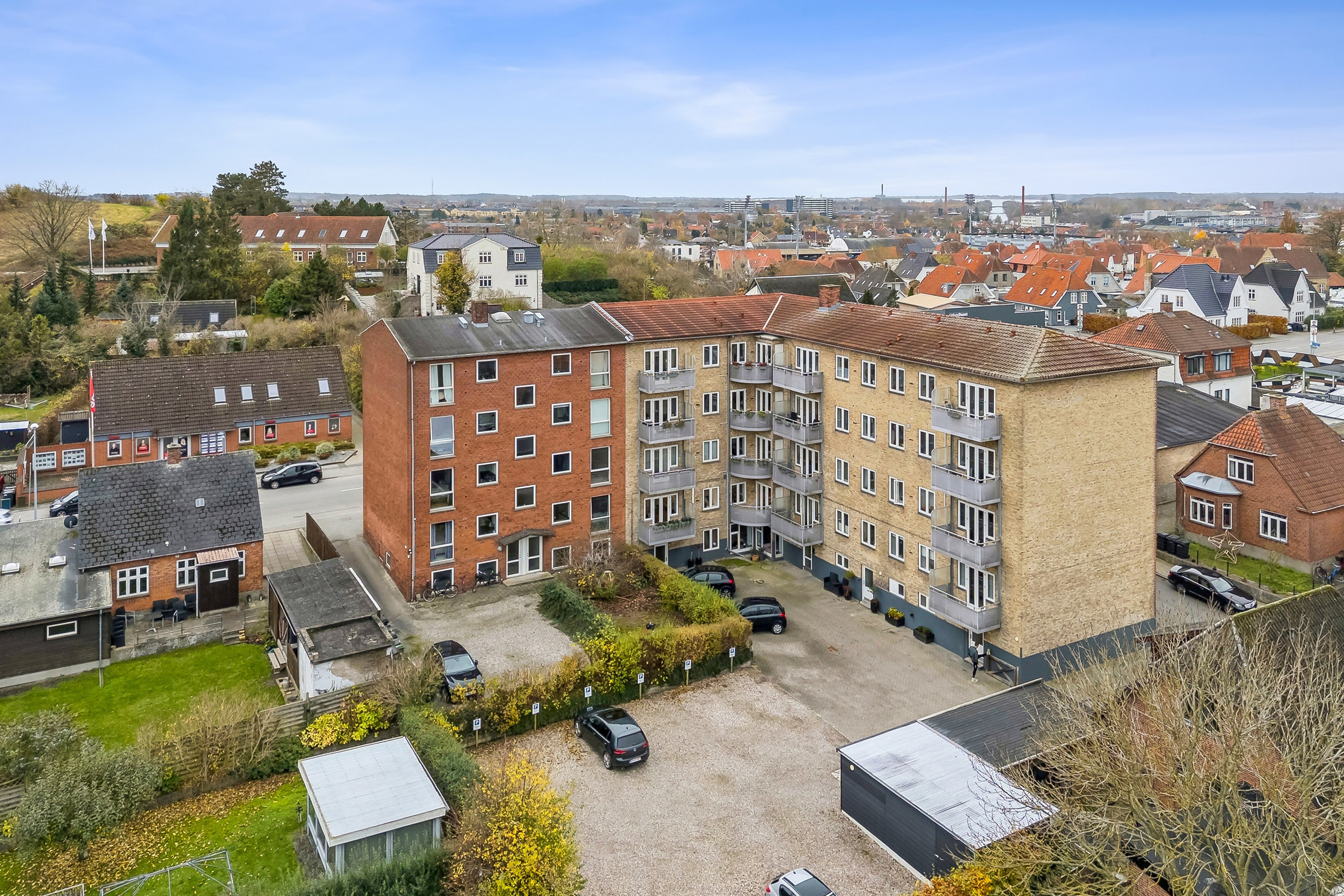 Miniaturebillede 1: luftfoto. Billede af Præstøvej 57A, st.. th., 4700 Næstved