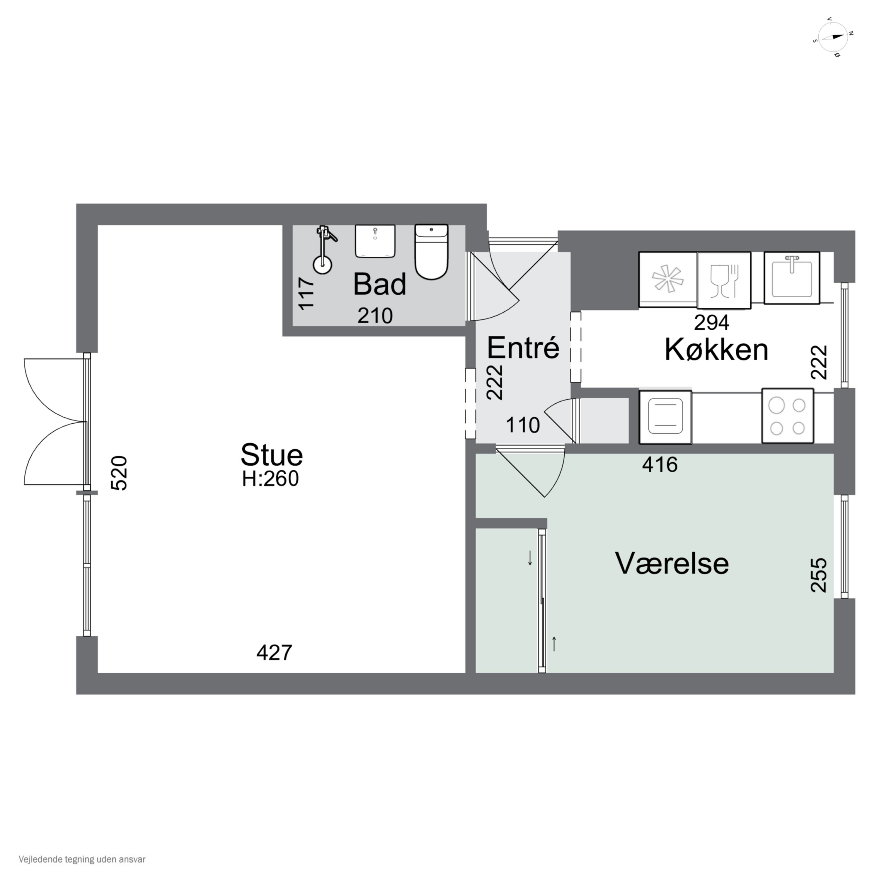 Plantegninger billede af Præstøvej 57A, st.. th., 4700 Næstved