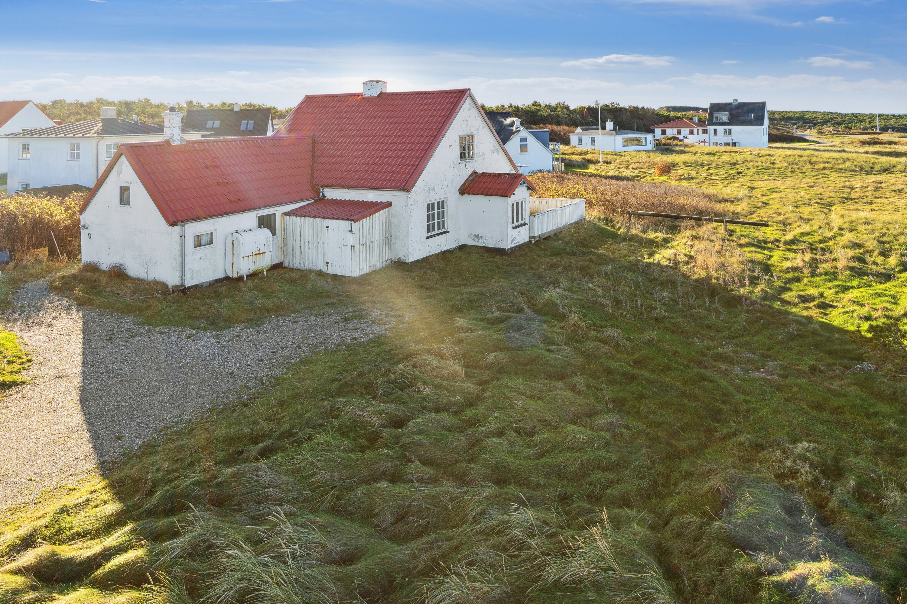 Fremhævet luftfoto billede i fuldskærmstilstand. Billede af Roshagevej 6, 7730 Hanstholm