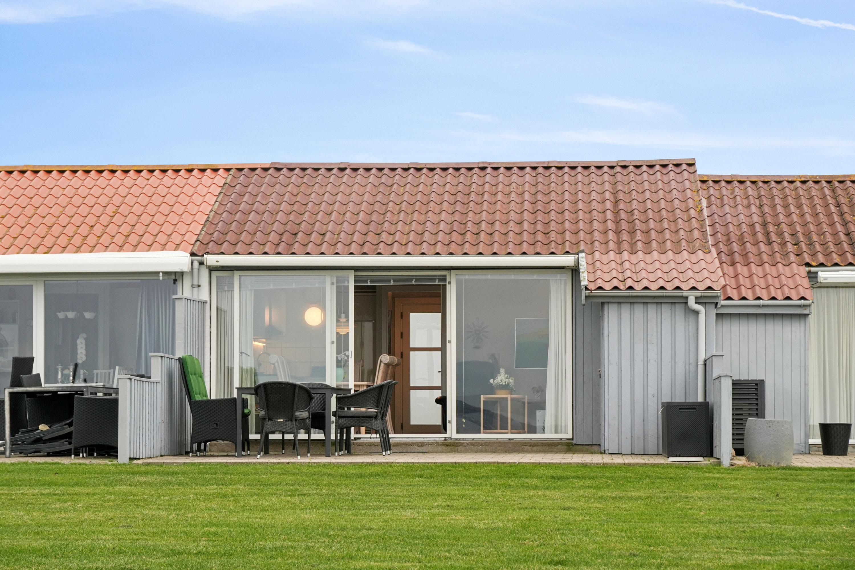 Fremhævet set fra haven billede i fuldskærmstilstand. Billede af Dageløkke Marina 3M, Dageløkke, 5953 Tranekær