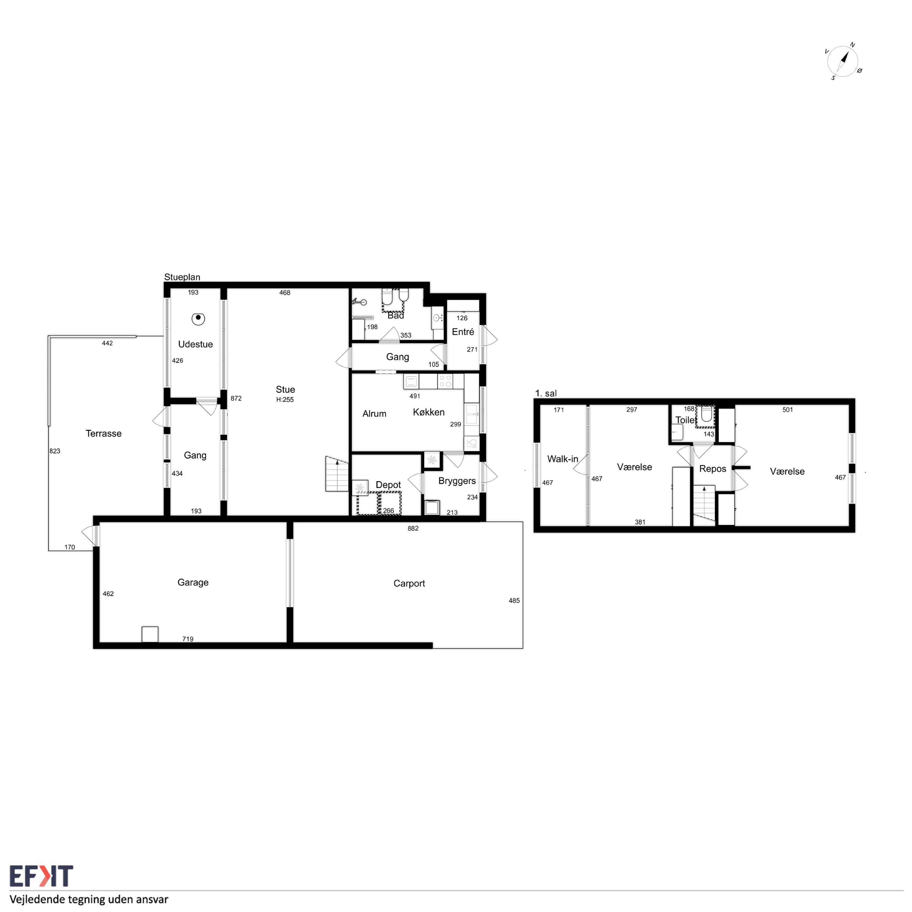 Plantegninger billede af Kirsebærvænget 28, Tullebølle, 5953 Tranekær