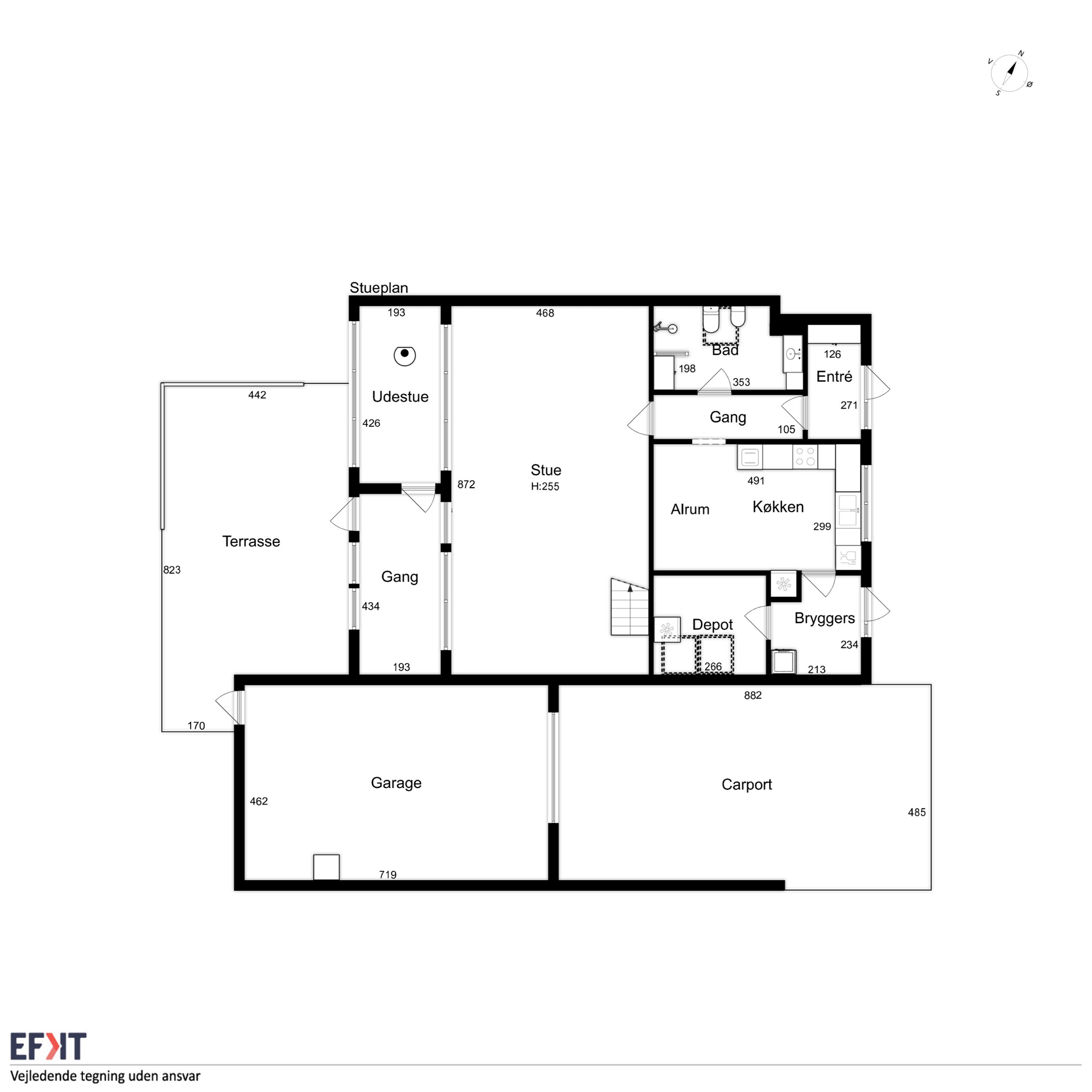 Plantegninger billede af Kirsebærvænget 28, Tullebølle, 5953 Tranekær