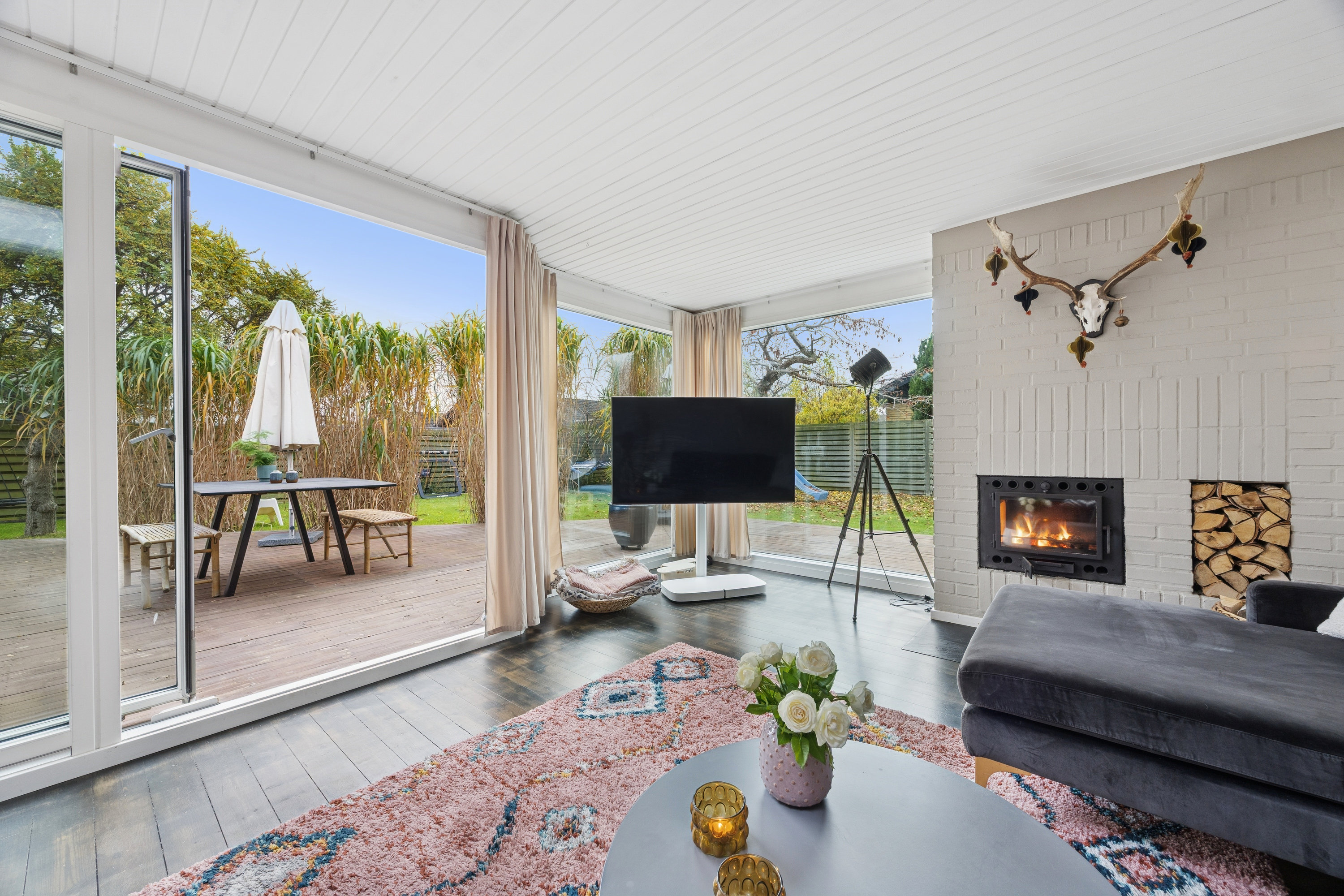 Fremhævet udestue billede i fuldskærmstilstand. Billede af Godsparken 28, 2670 Greve