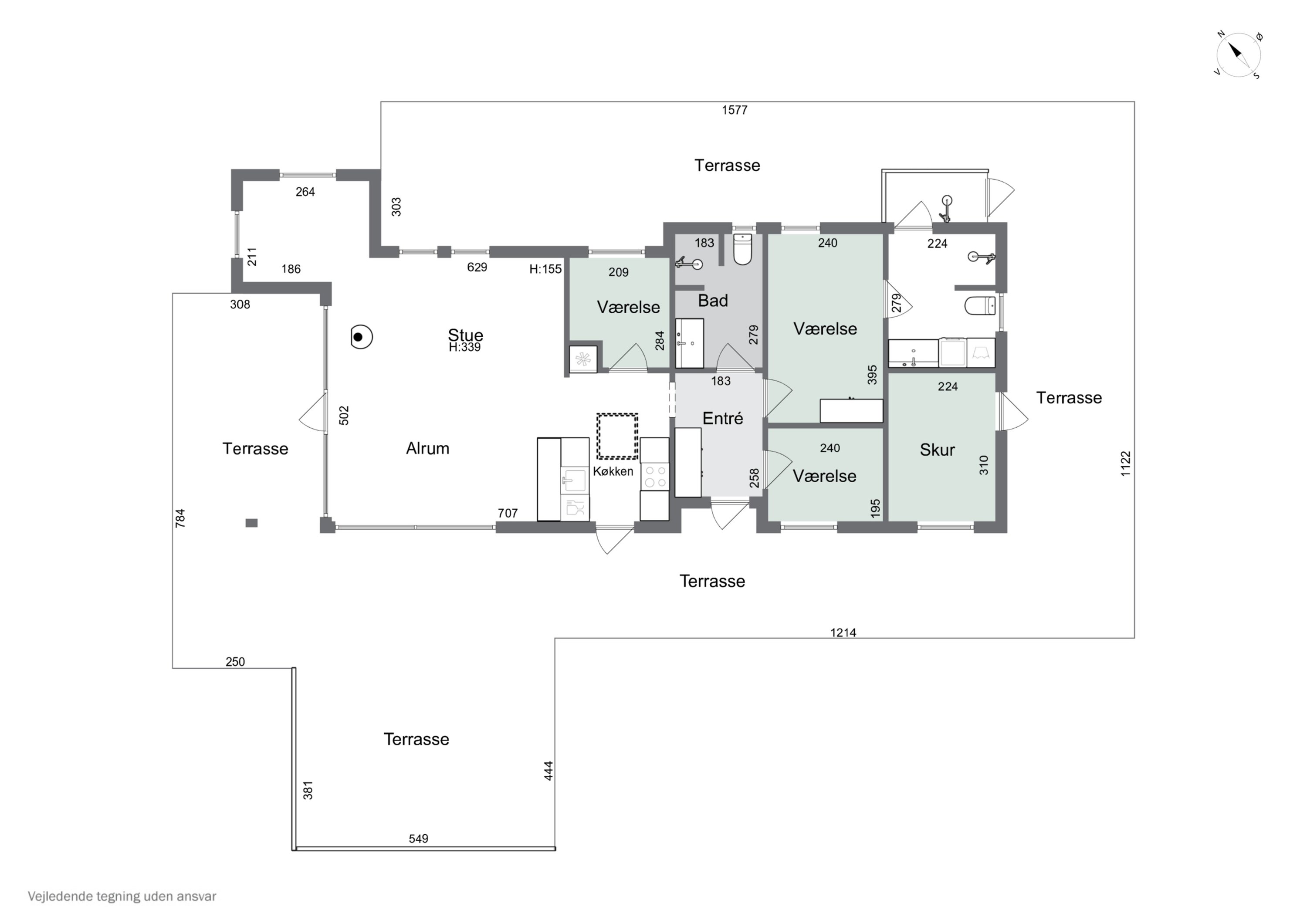 Plantegninger billede af Falkevej 21, Gudmindrup Lyng, 4573 Højby