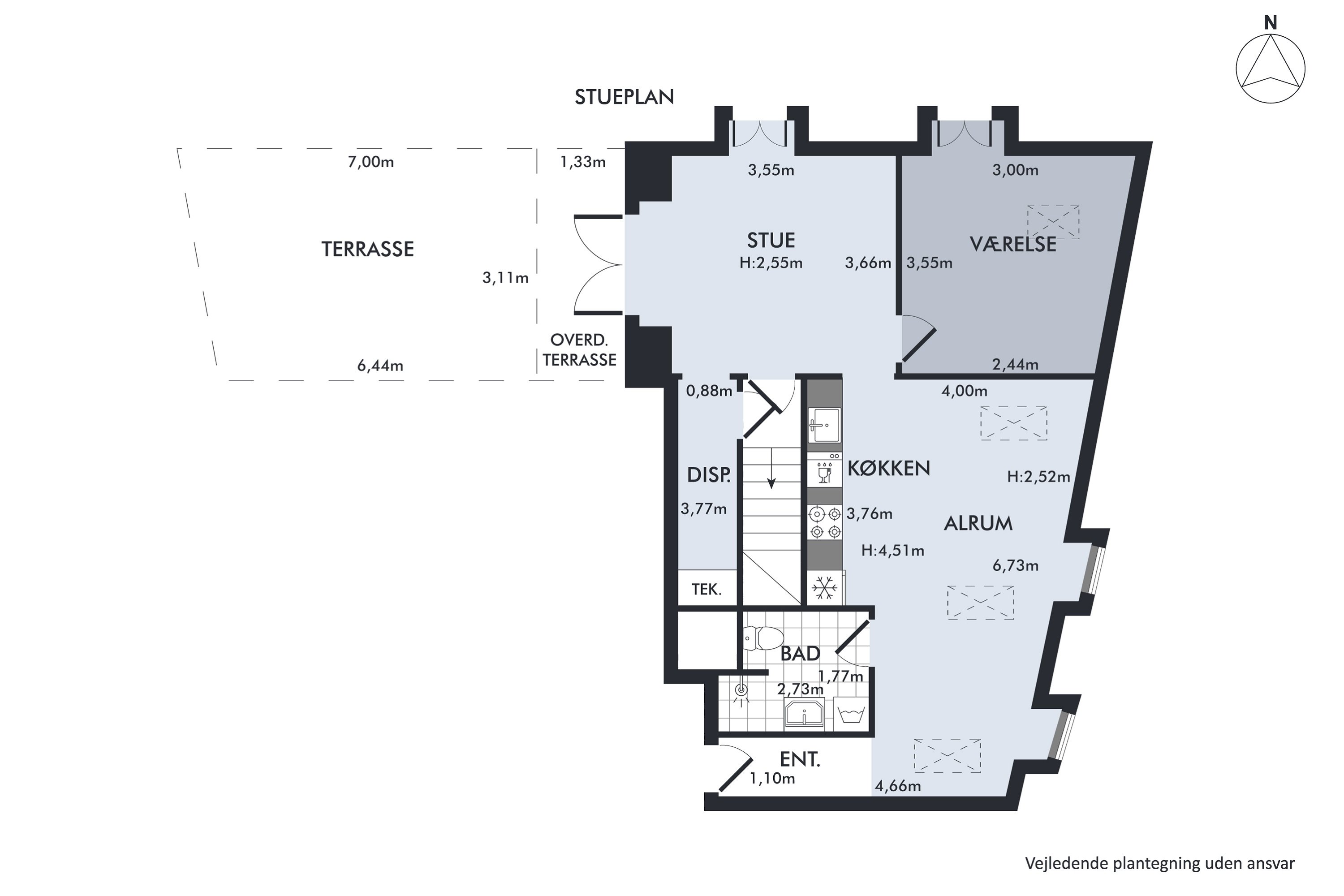 Plantegninger billede af Bjerggade 2B, 3. 8., 4600 Køge
