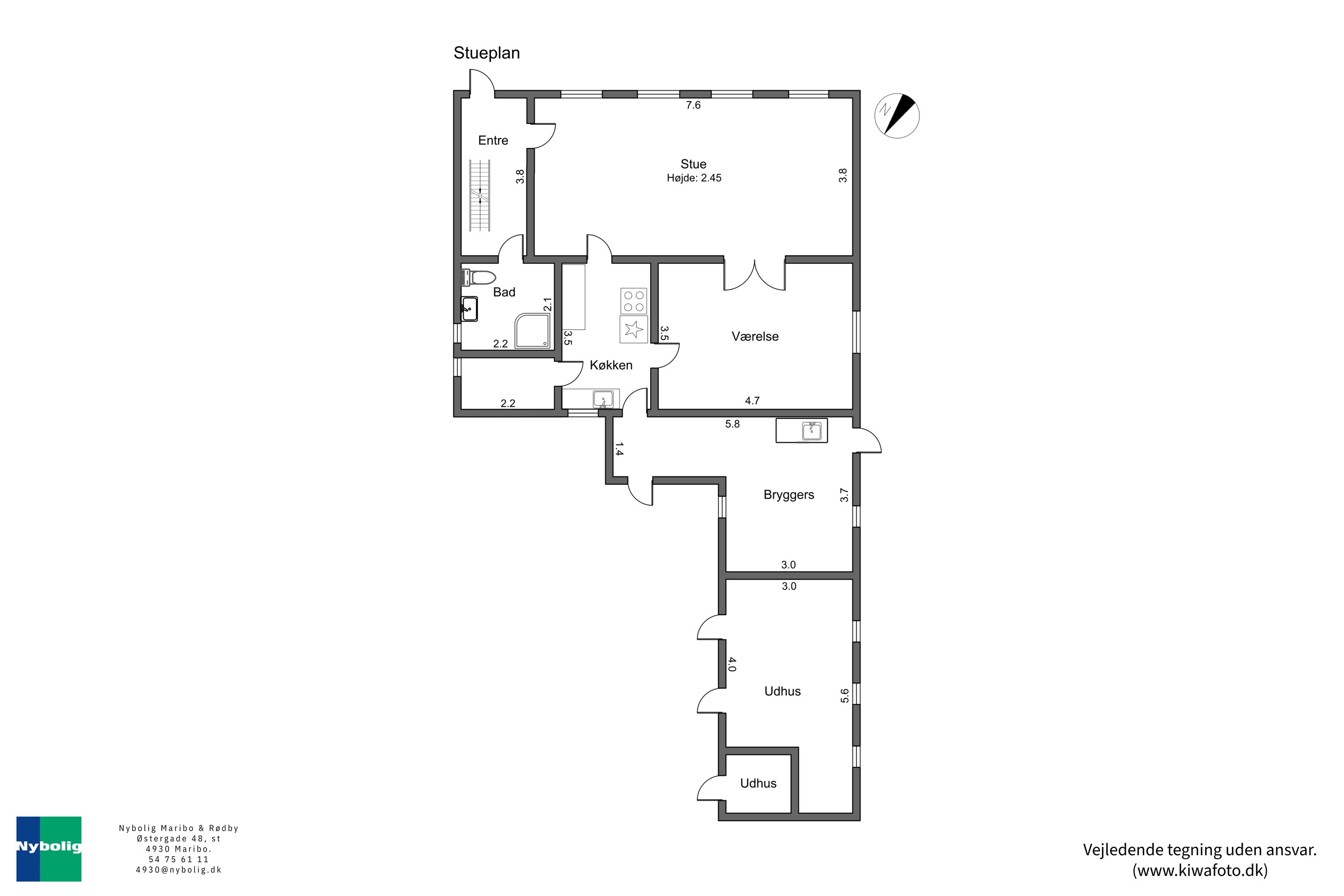 Plantegninger billede af Højrebyvej 46, 4920 Søllested