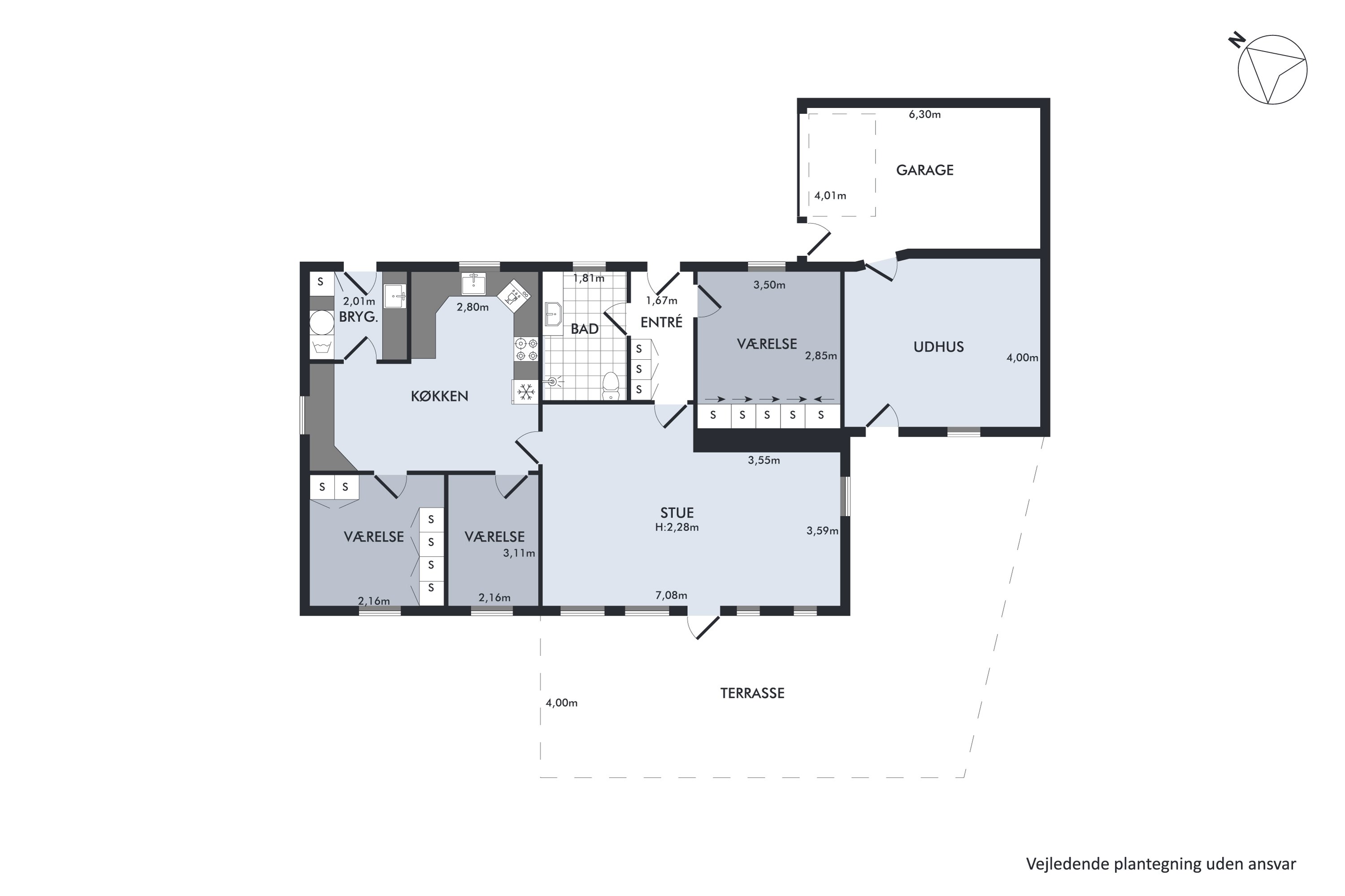 Plantegninger billede af Elmevej 13, 9310 Vodskov