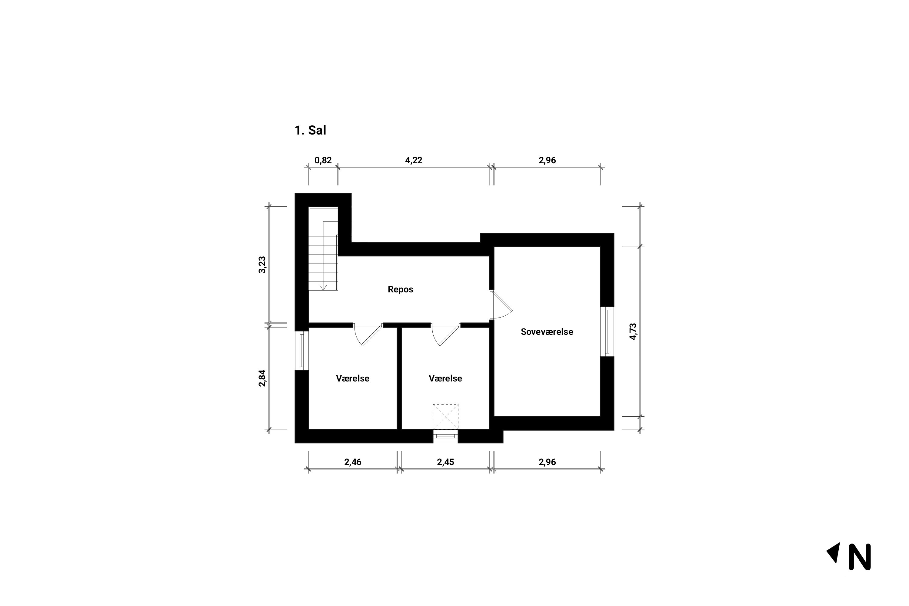Plantegninger billede af Engmosevej 19, Nagelsti, 4800 Nykøbing F