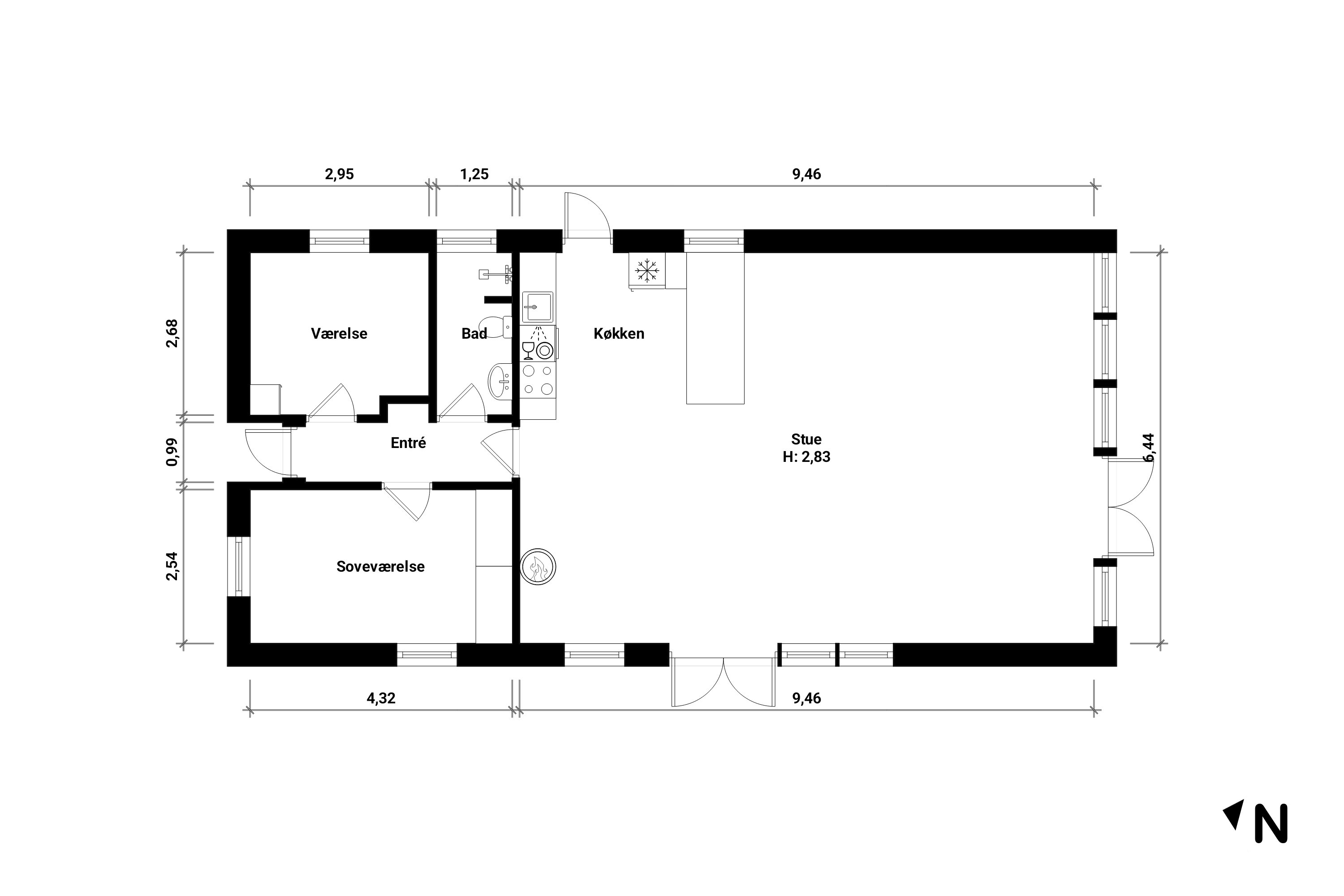 Plantegninger billede af Alperosevej 11, Marielyst, 4873 Væggerløse