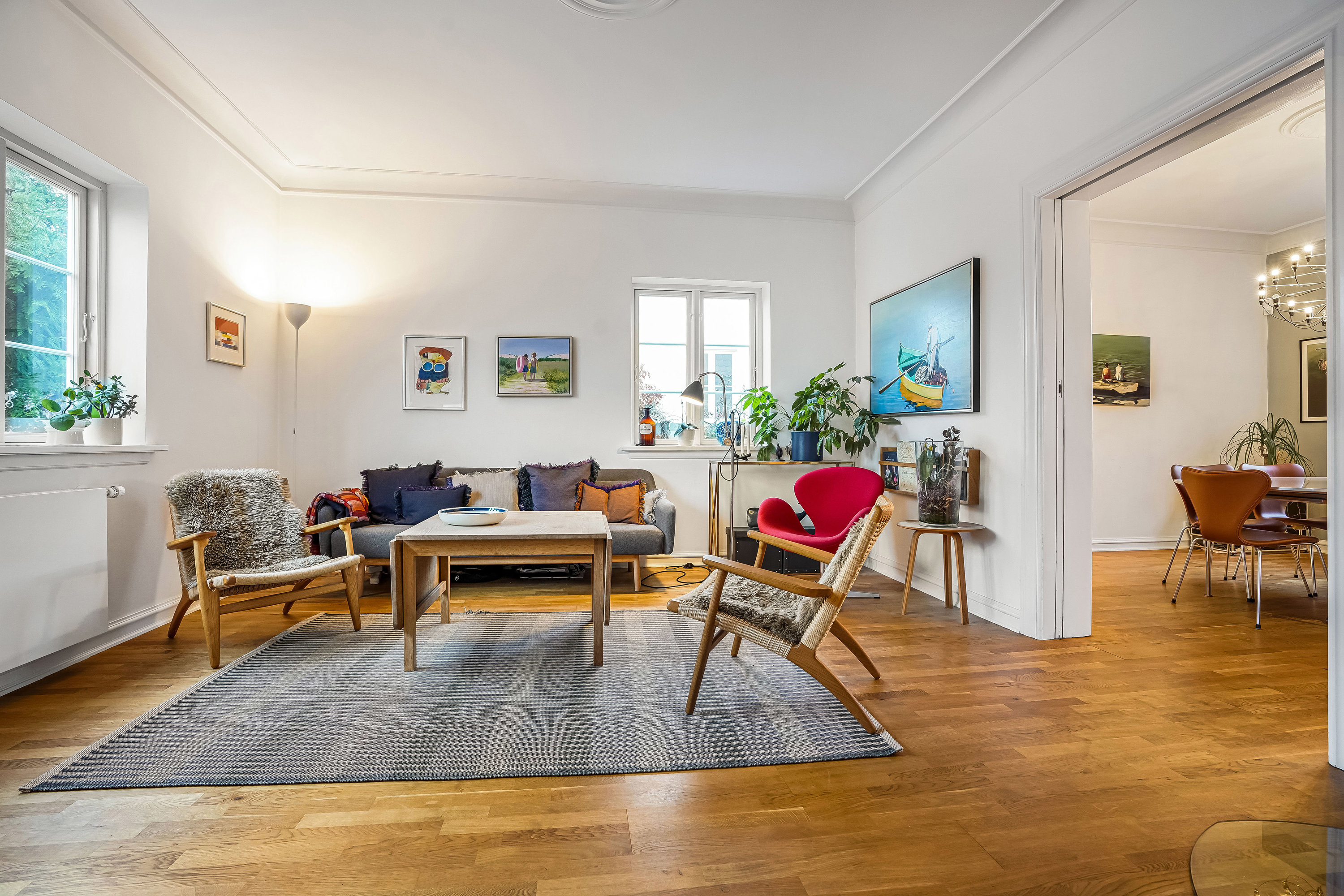 Fremhævet stue billede i fuldskærmstilstand. Billede af Langedamsvej 15, 5500 Middelfart