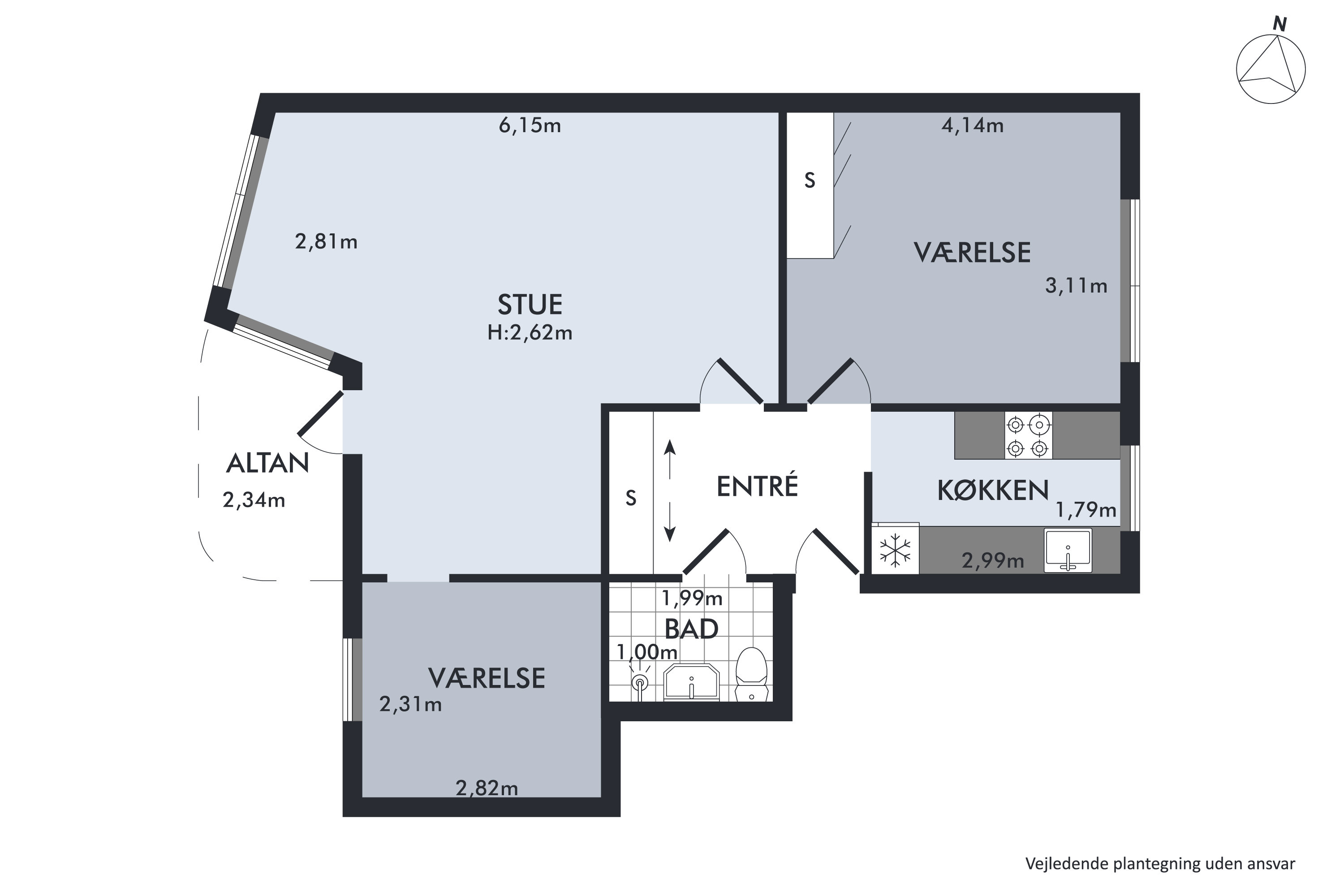 Plantegninger billede af Broparken 10, 2. th., 8800 Viborg