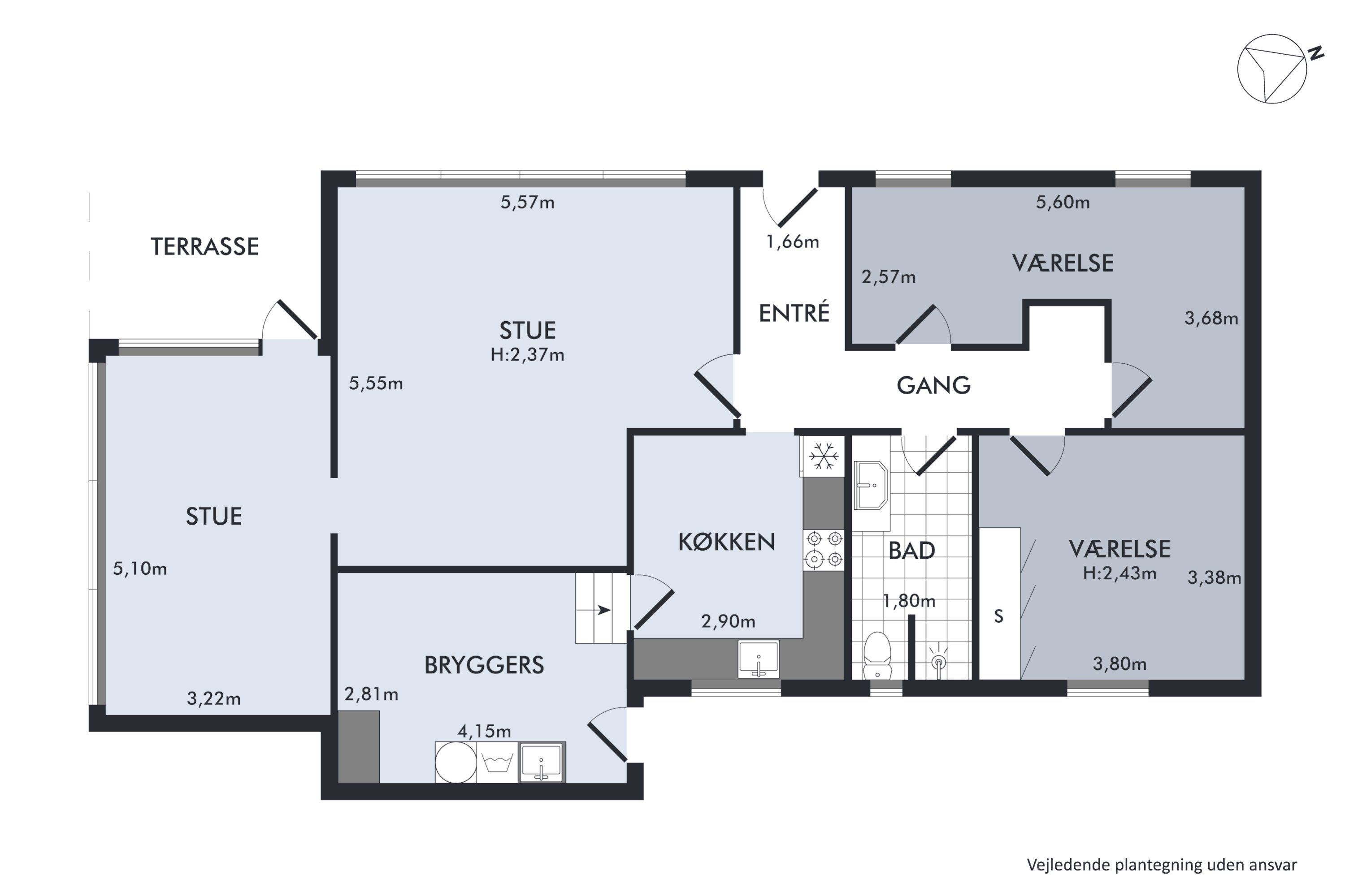 Plantegninger billede af Tjørnevej 6, 8382 Hinnerup