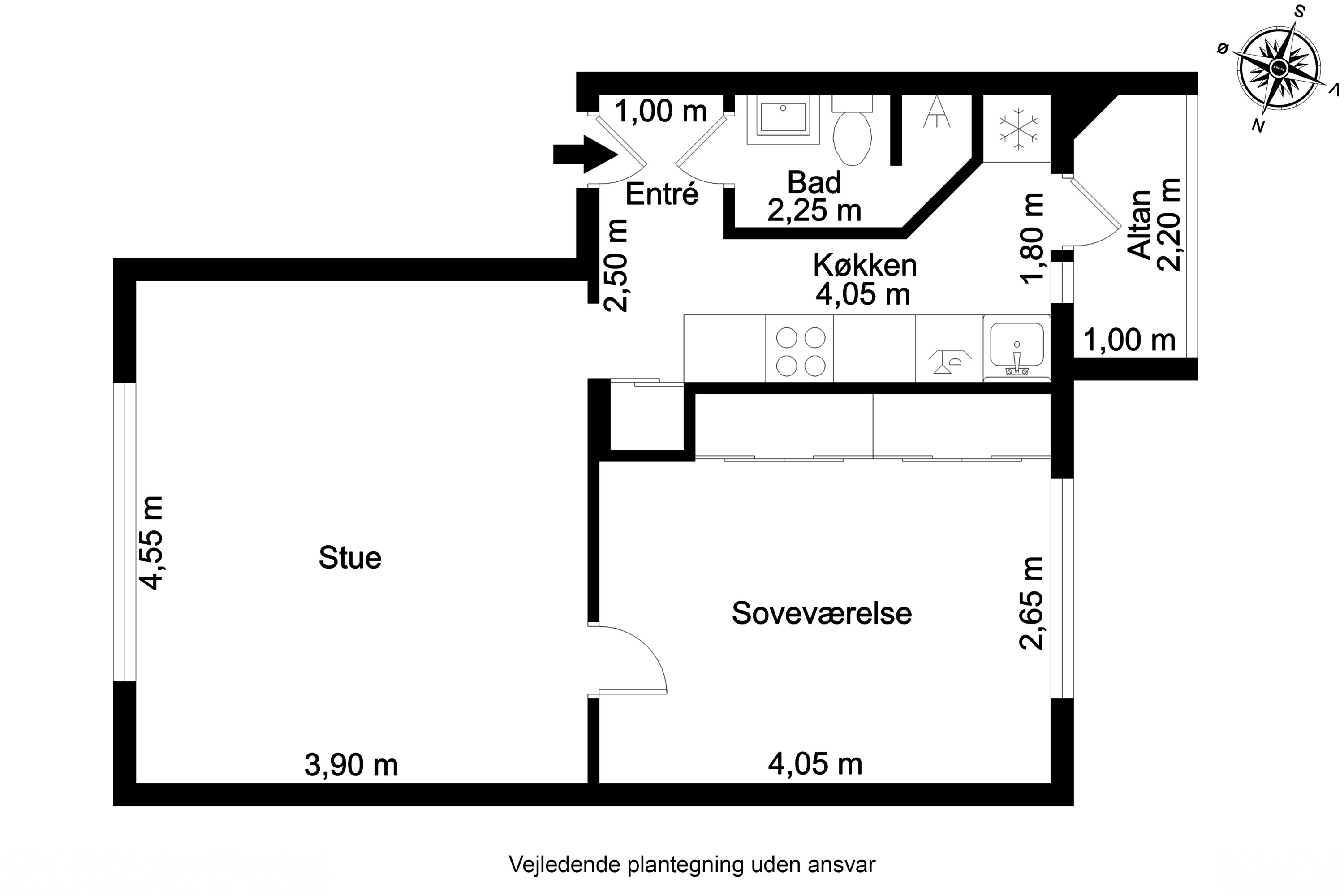 Plantegninger billede af Willemoesgade 48, st.. th., 6700 Esbjerg