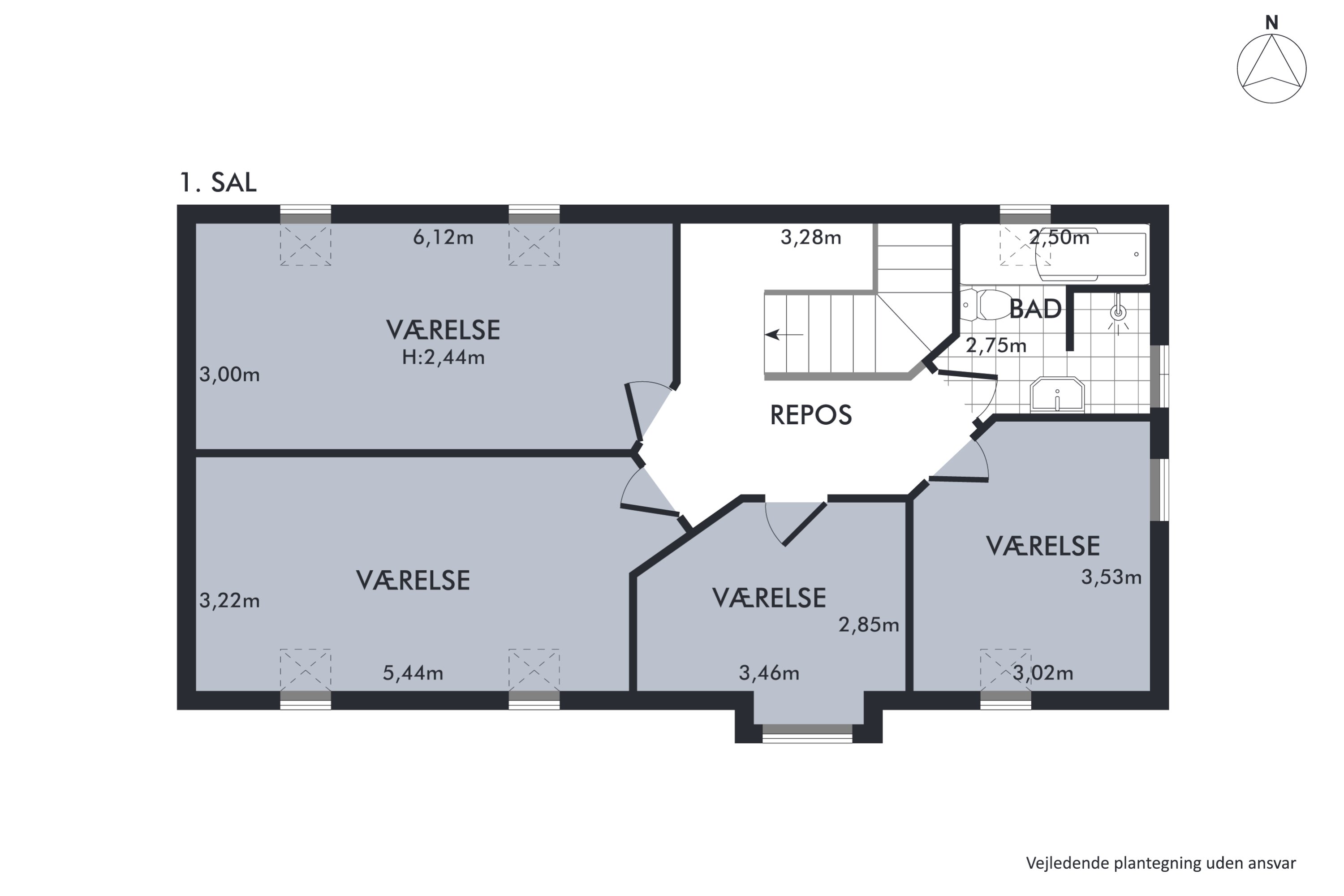 Plantegninger billede af Haldumlund 3, Haldum, 8382 Hinnerup