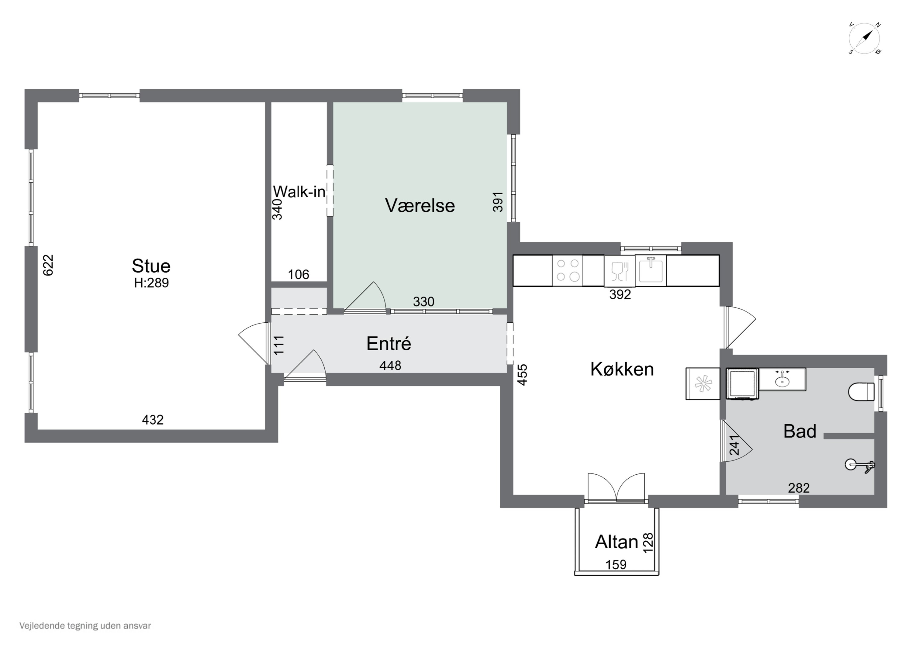 Plantegninger billede af Bredgade 19, 2. th., 4000 Roskilde