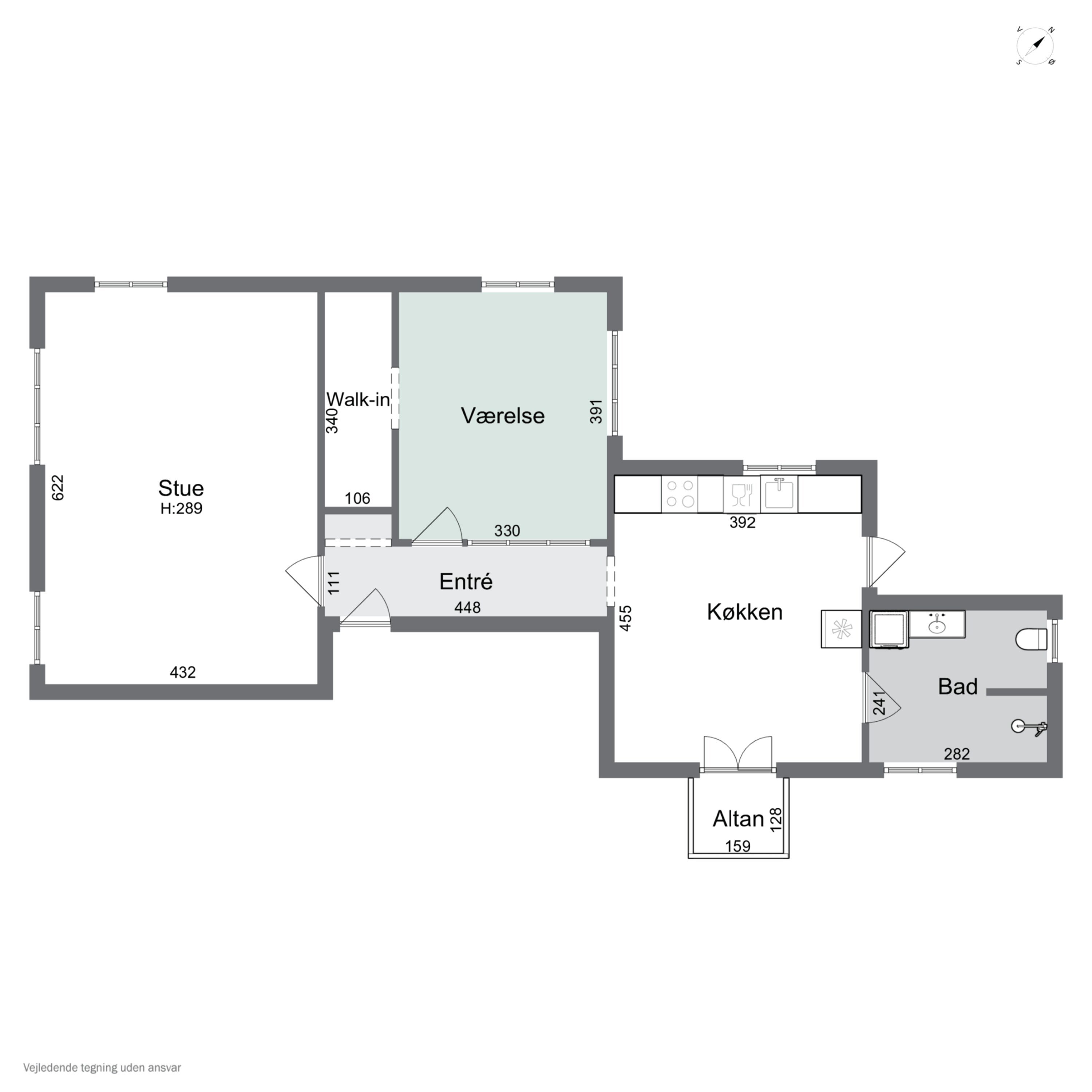 Plantegninger billede af Bredgade 19, 2. th., 4000 Roskilde