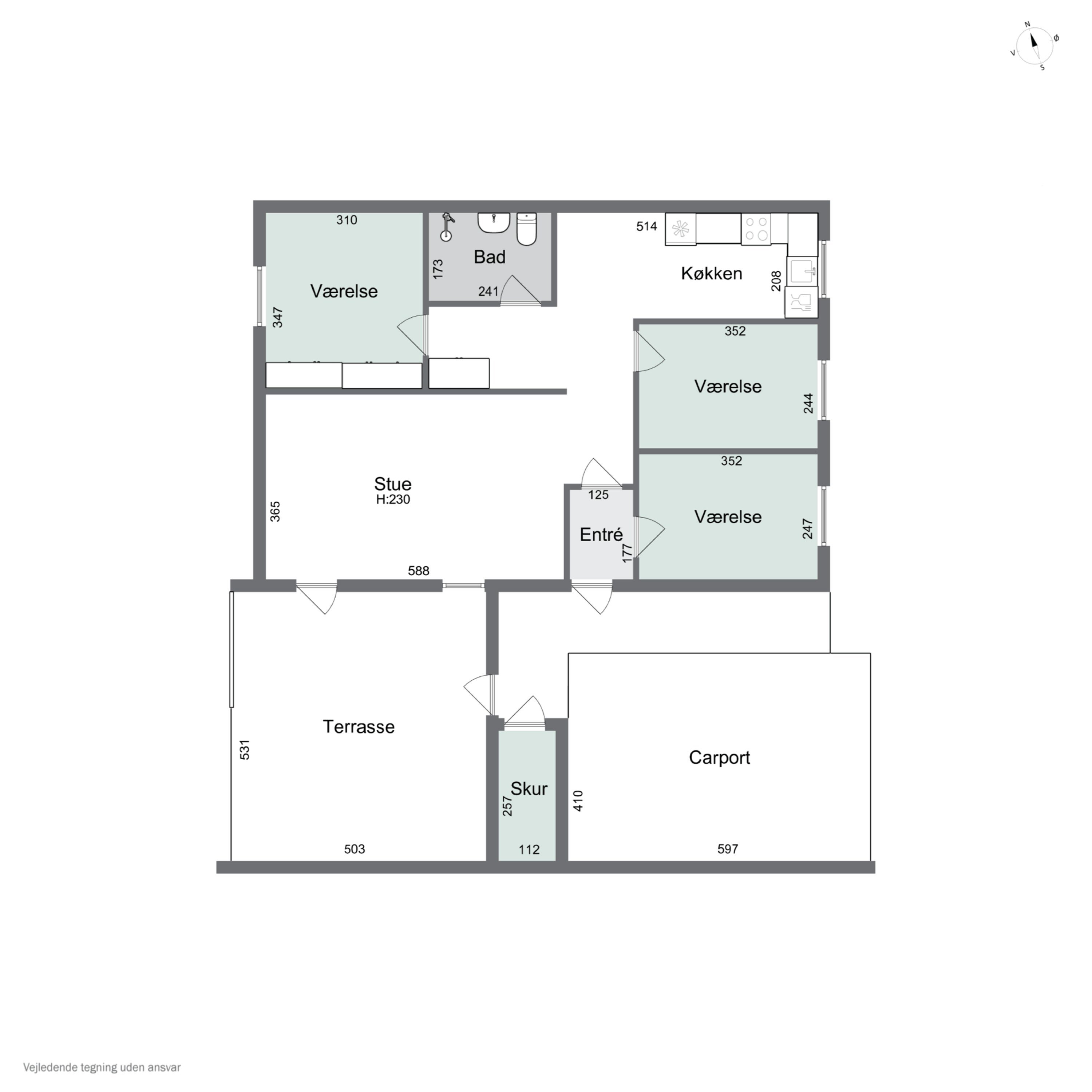 Plantegninger billede af Toften 92, 6330 Padborg