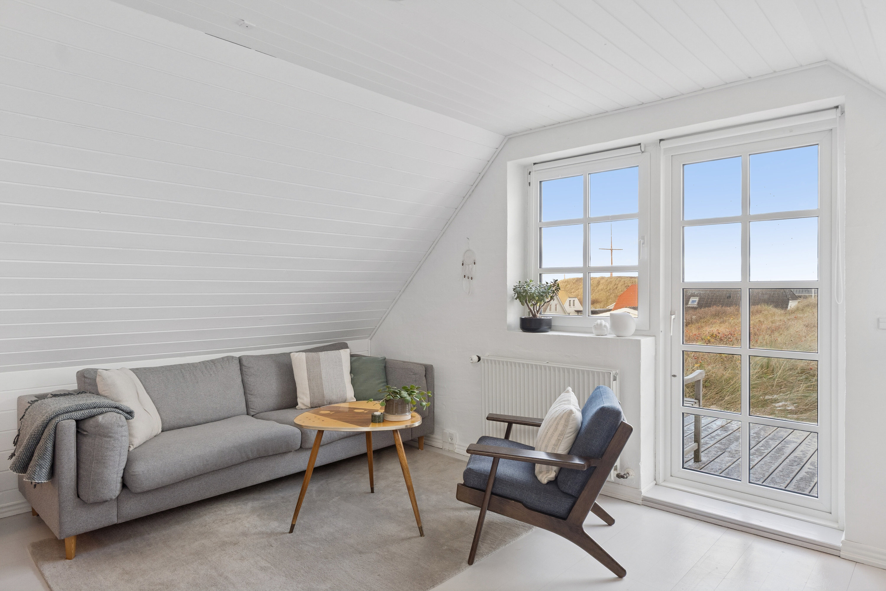 Fremhævet stue billede i fuldskærmstilstand. Billede af Bavnbak 7, Klitmøller, 7700 Thisted