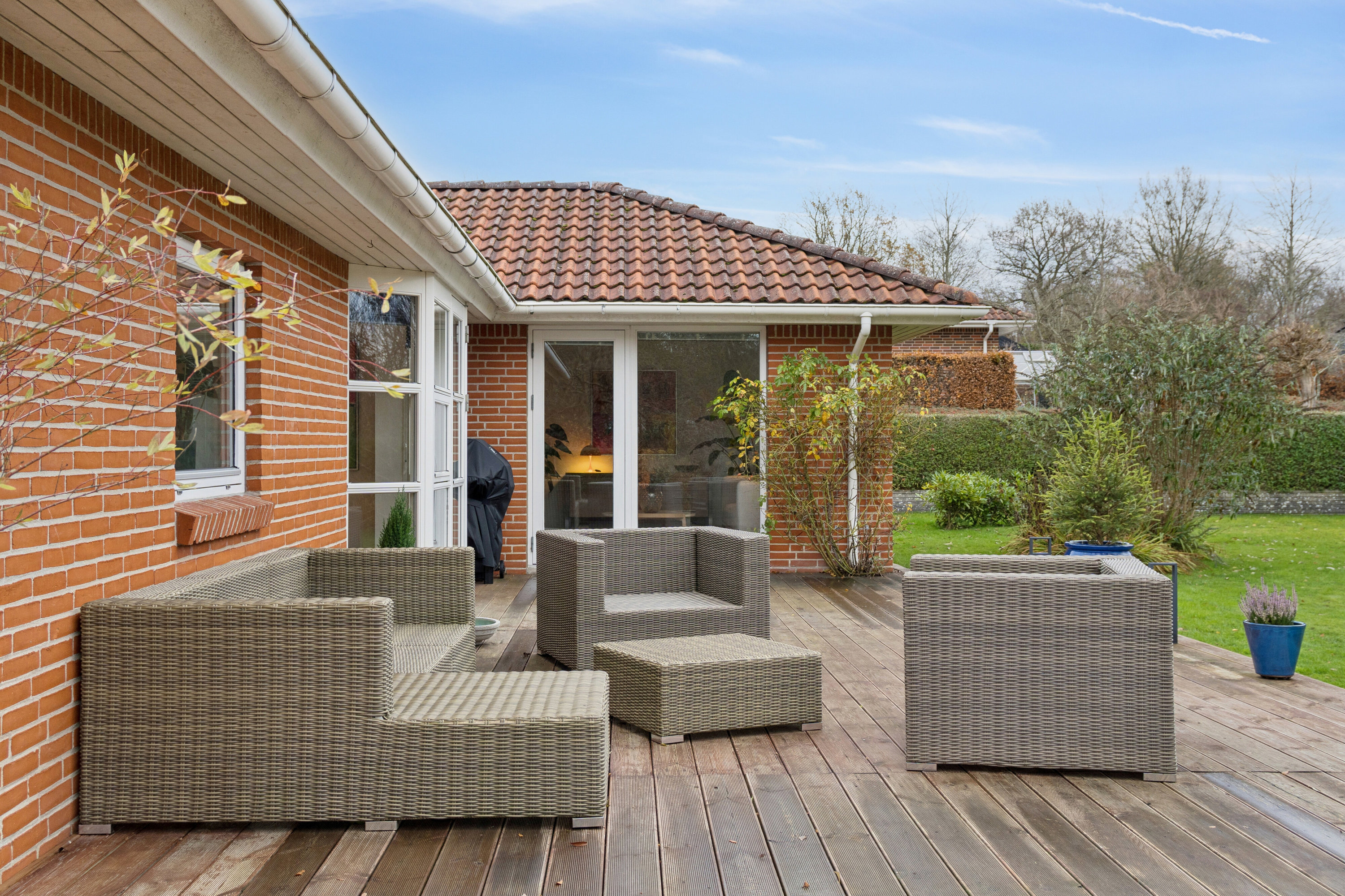 Fremhævet terrasse billede i fuldskærmstilstand. Billede af Plantagevej 77, 5462 Morud