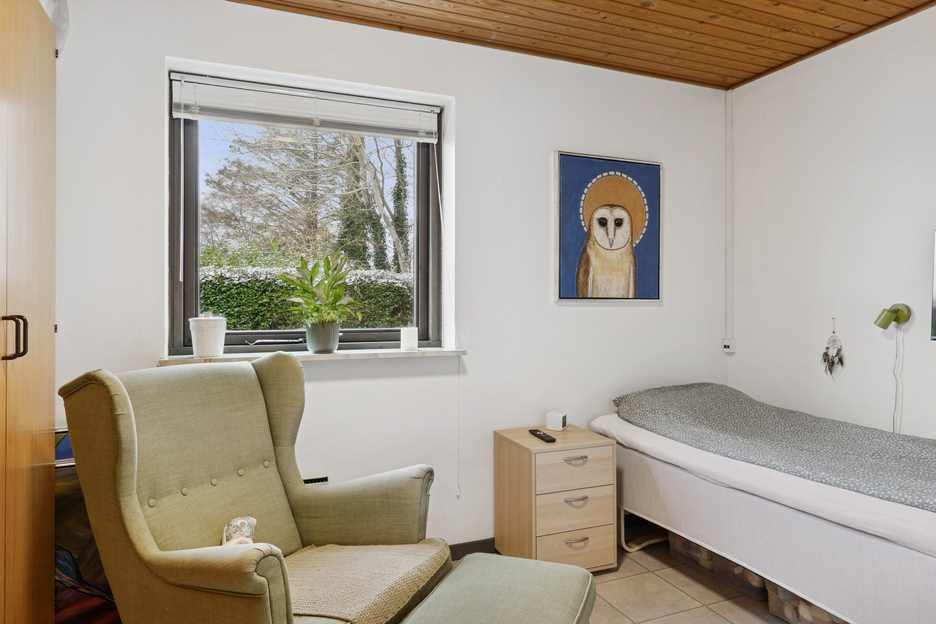 Fremhævet soveværelse billede i fuldskærmstilstand. Billede af Tårnvej 17C, Østerild, 7700 Thisted