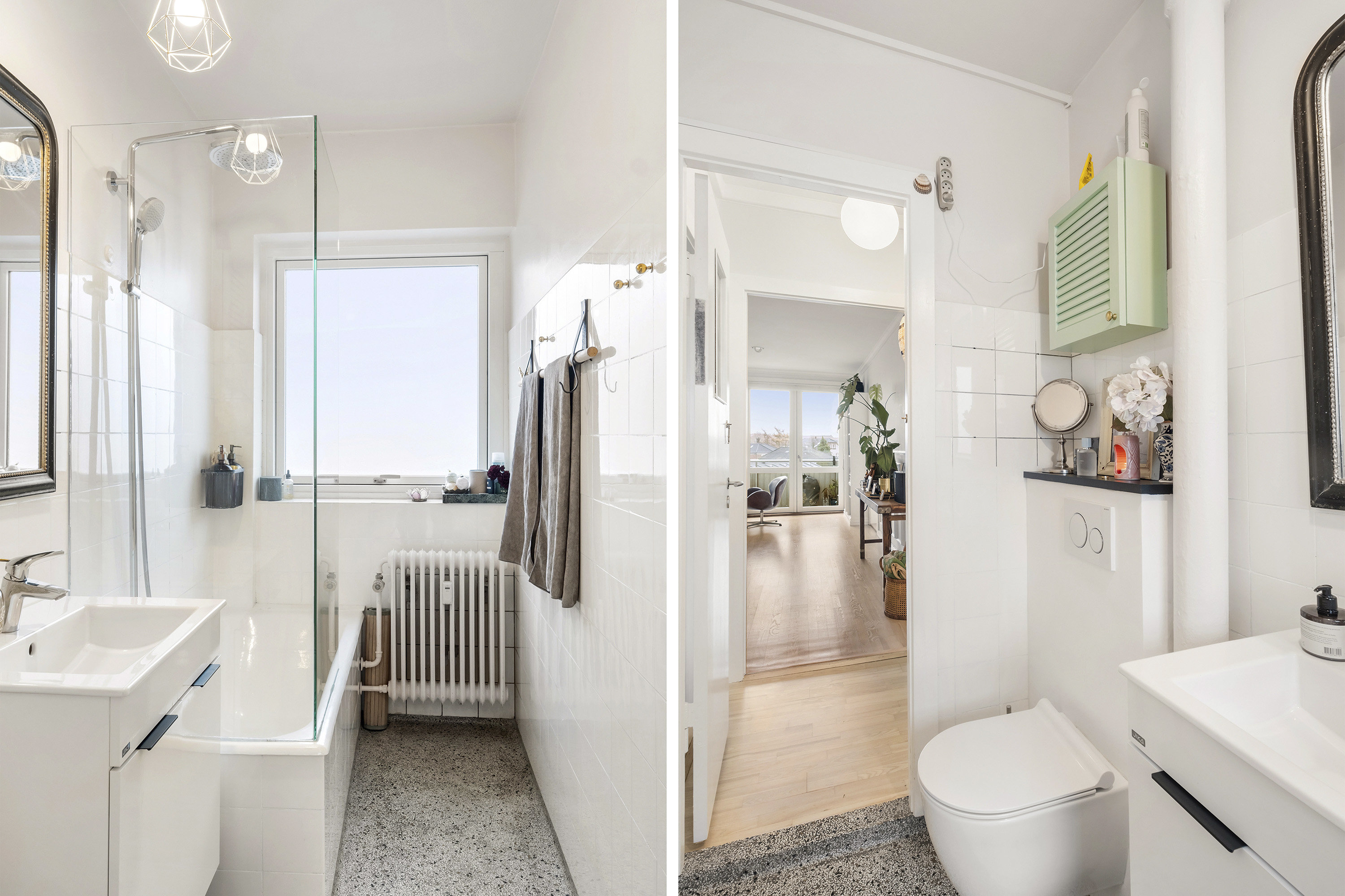 Fremhævet badeværelse billede i fuldskærmstilstand. Billede af Ordrupvej 45A, 2. tv., 2920 Charlottenlund