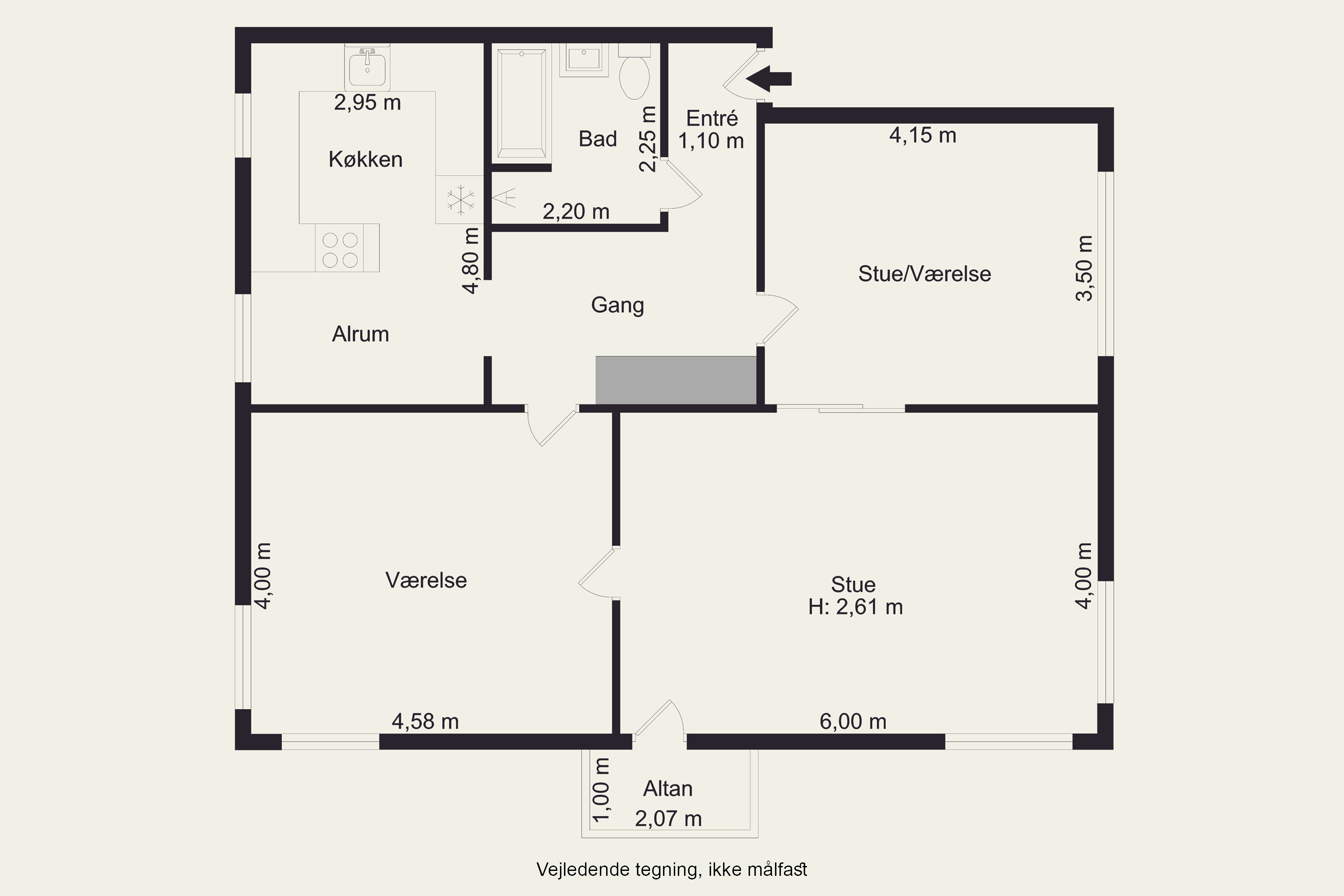Plantegninger billede af Amager Landevej 51, 1. tv., 2770 Kastrup