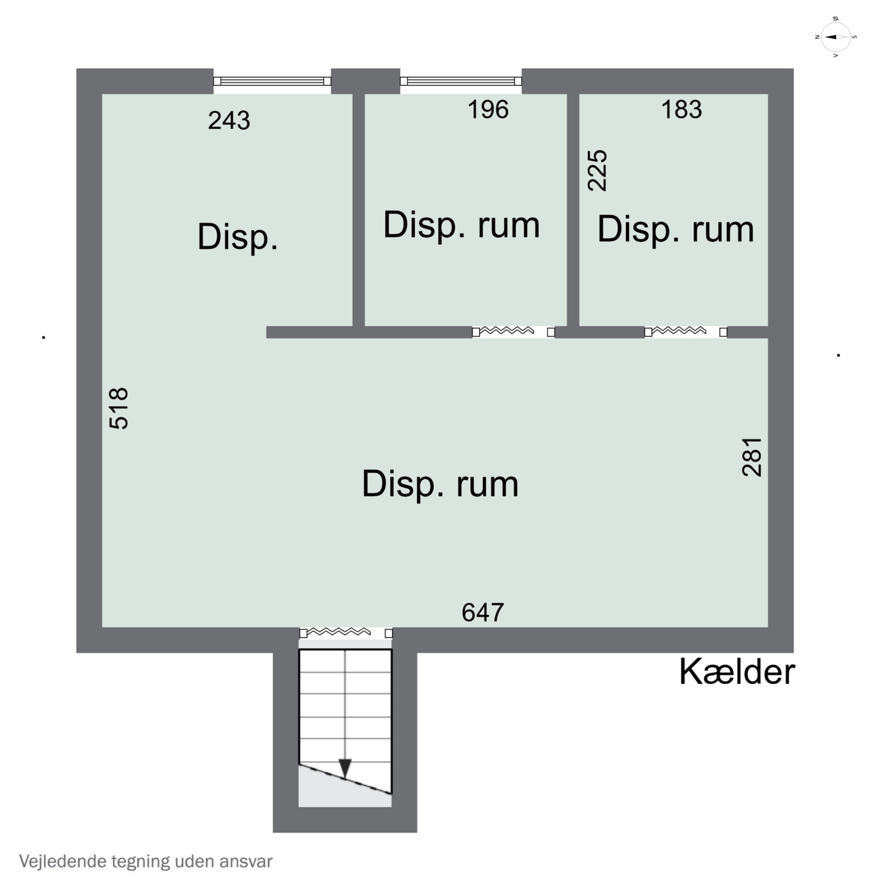 Plantegninger billede af Vegavej 6, 4200 Slagelse