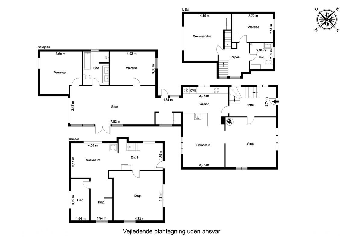 Plantegninger billede af Langedamsvej 15, 5500 Middelfart