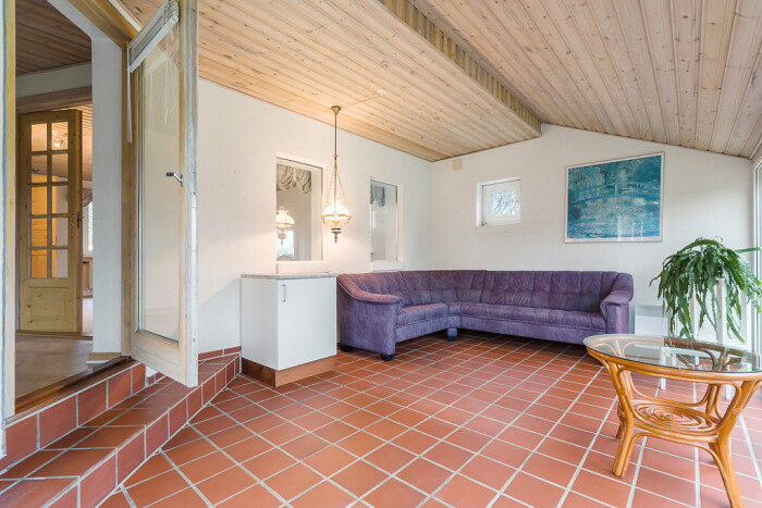 Fremhævet udestue billede i fuldskærmstilstand. Billede af Møllebakken 8, 6971 Spjald