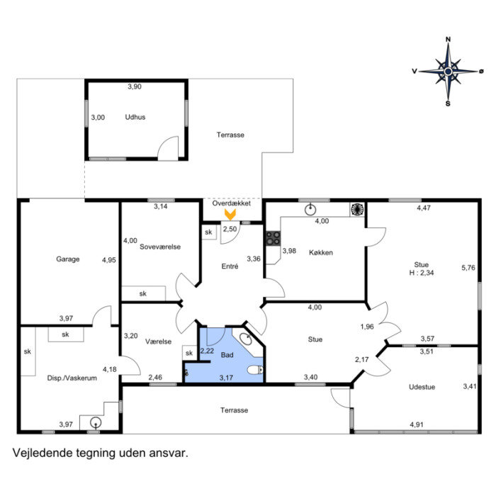 Plantegninger billede af Møllebakken 8, 6971 Spjald