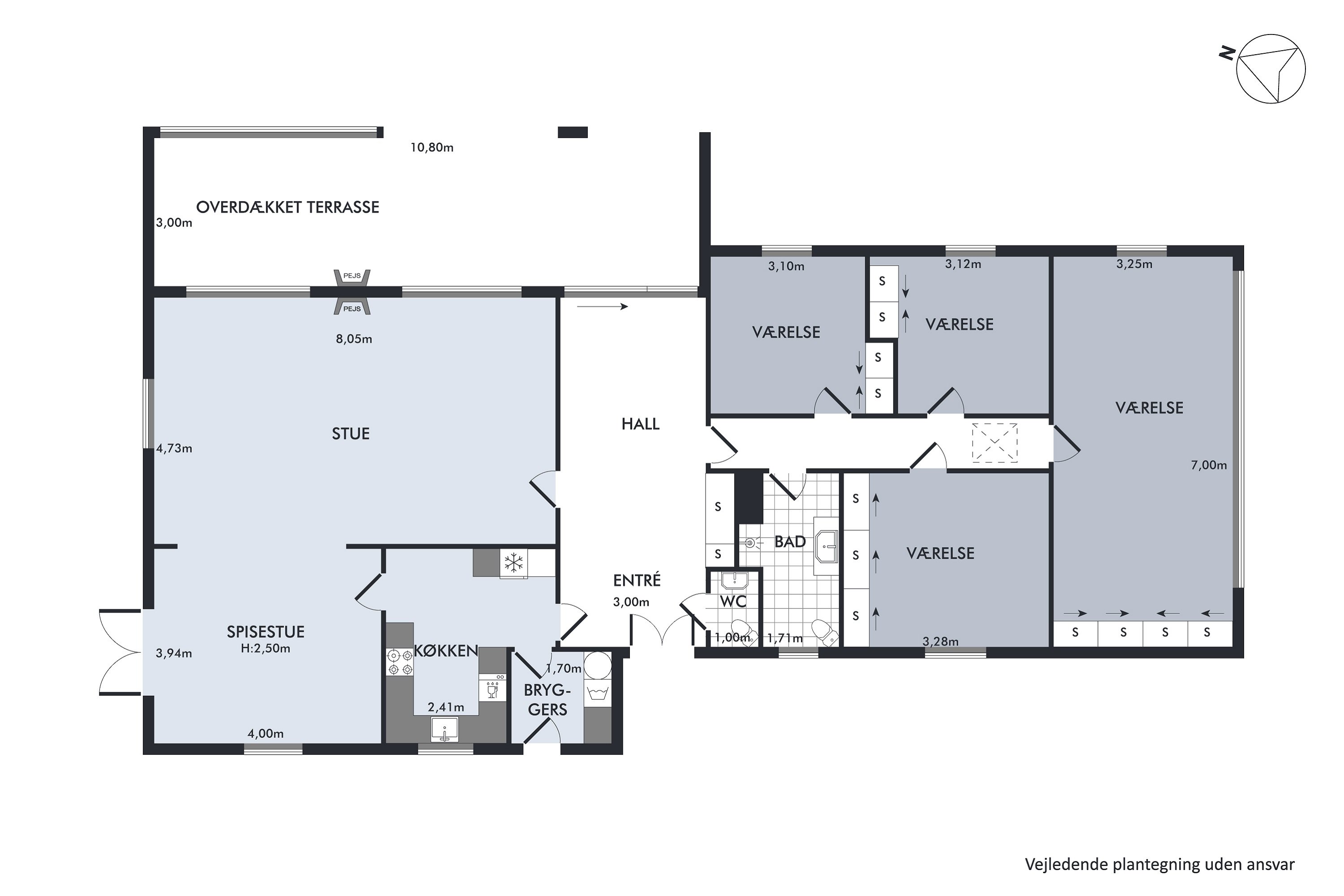 Plantegninger billede af Solbakkevej 1, 9460 Brovst