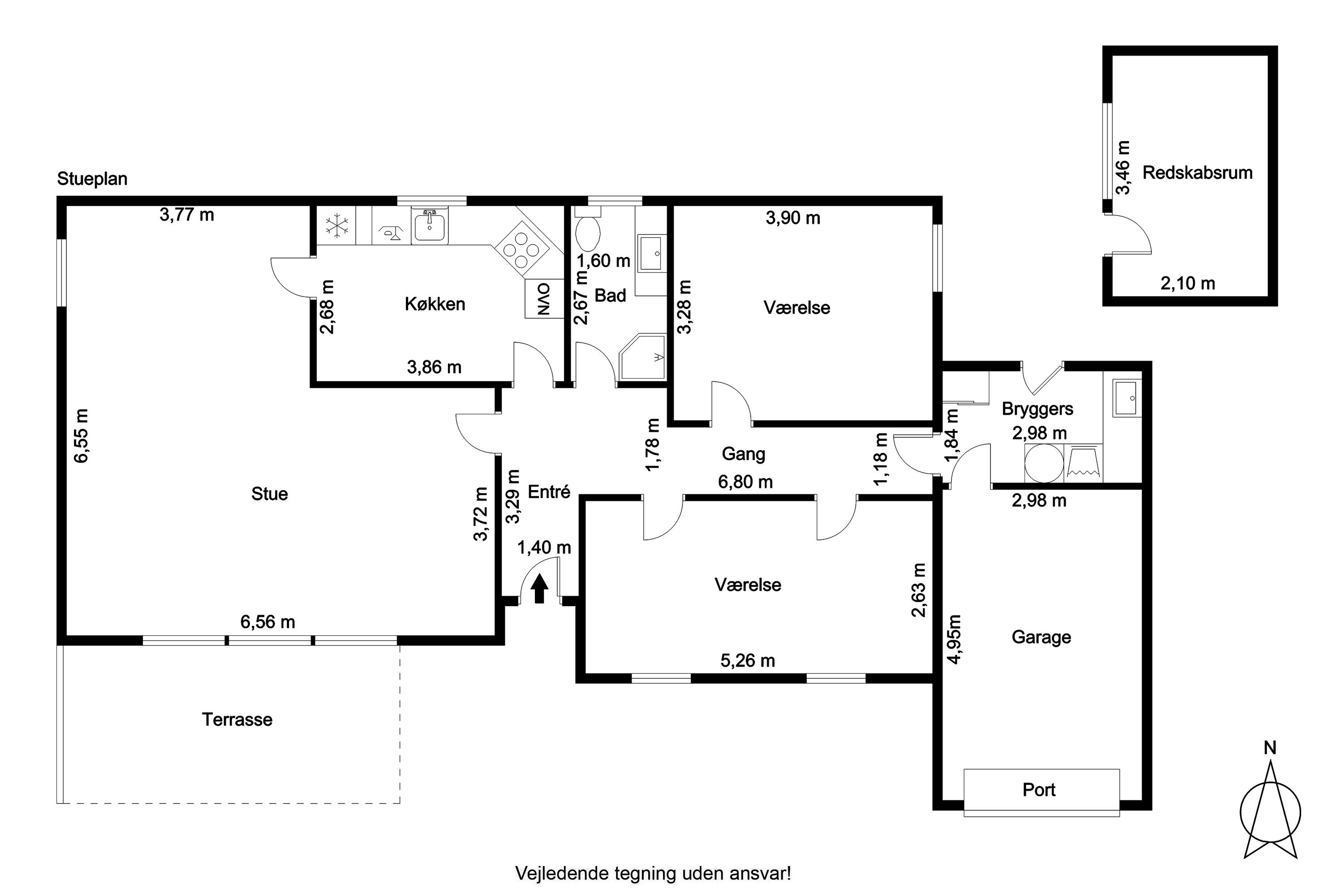 Plantegninger billede af Vesterled 4, 9600 Aars