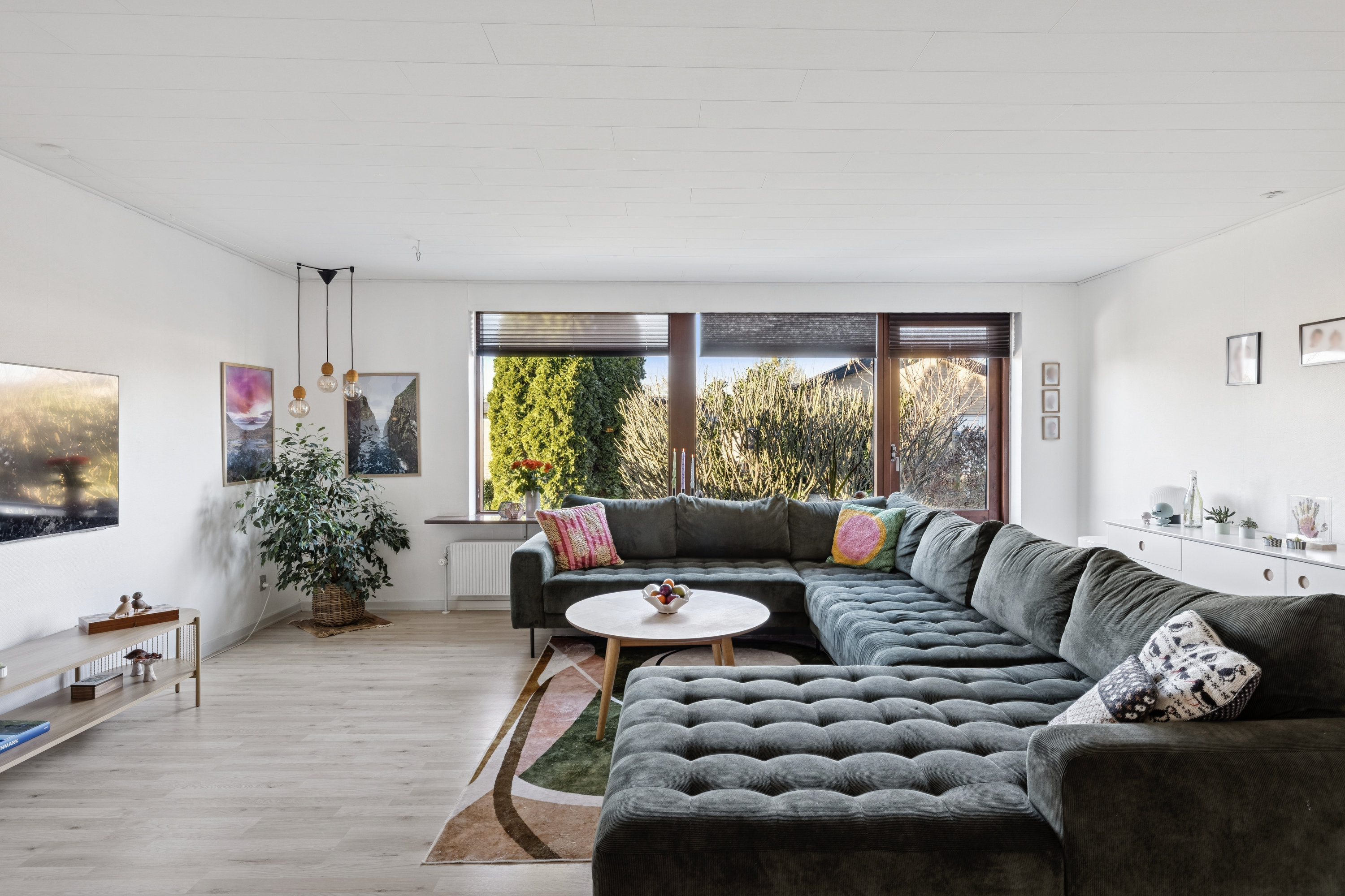 Fremhævet stue billede i fuldskærmstilstand. Billede af Hindbærvej 19, 8800 Viborg