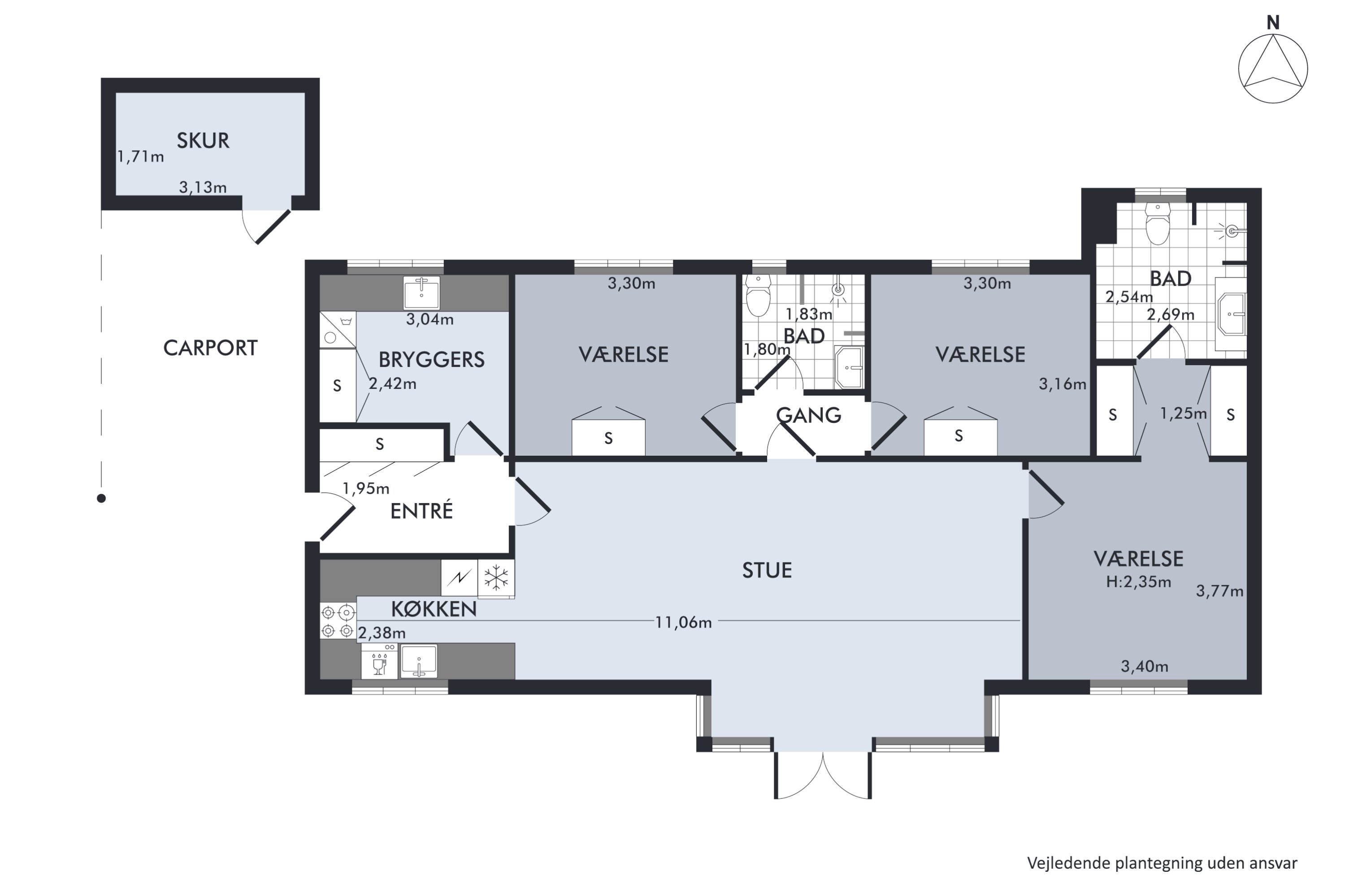 Plantegninger billede af Udsigten 11, Haldum, 8382 Hinnerup