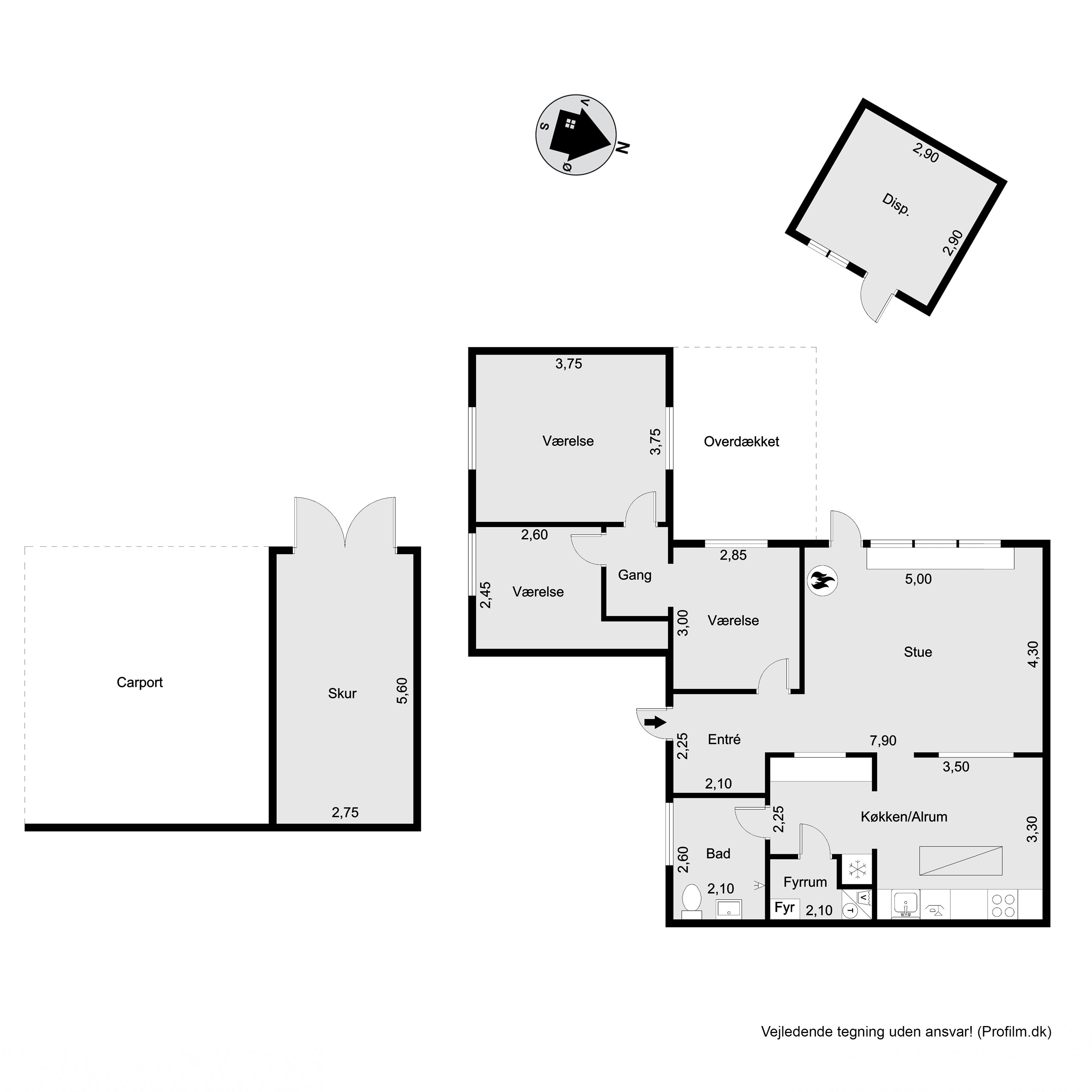 Plantegninger billede af Gammel Kulhusvej 118, Skoven, 3630 Jægerspris