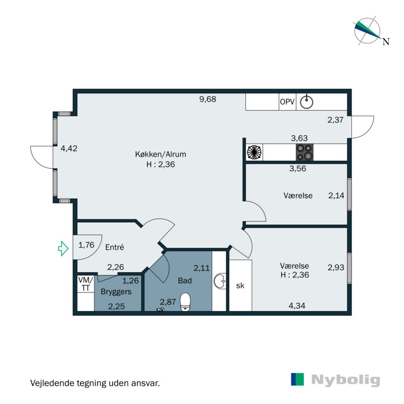 Plantegninger billede af Jegstrupvej 154, 8361 Hasselager