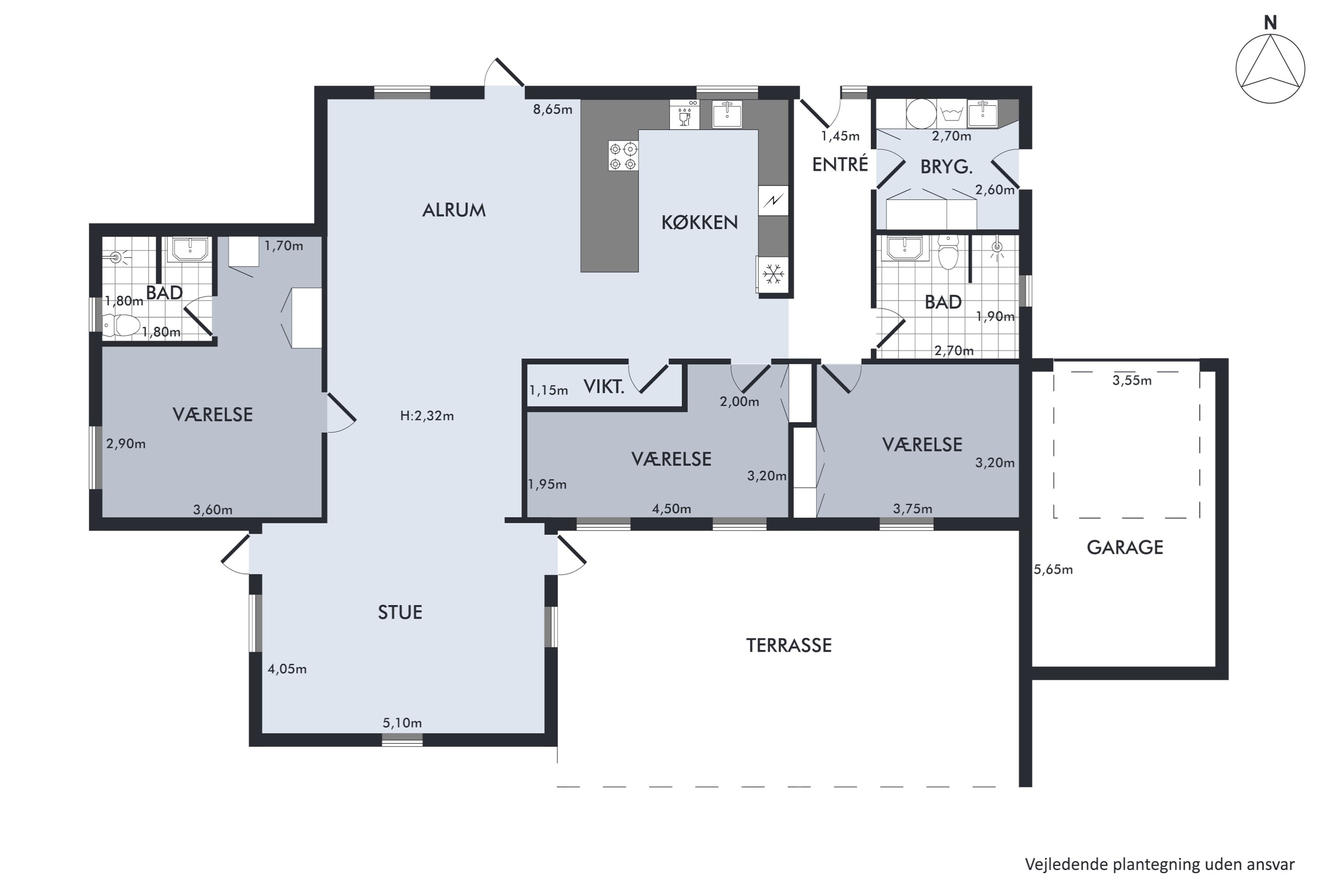 Plantegninger billede af Højvangen 7, Assentoft, 8960 Randers SØ