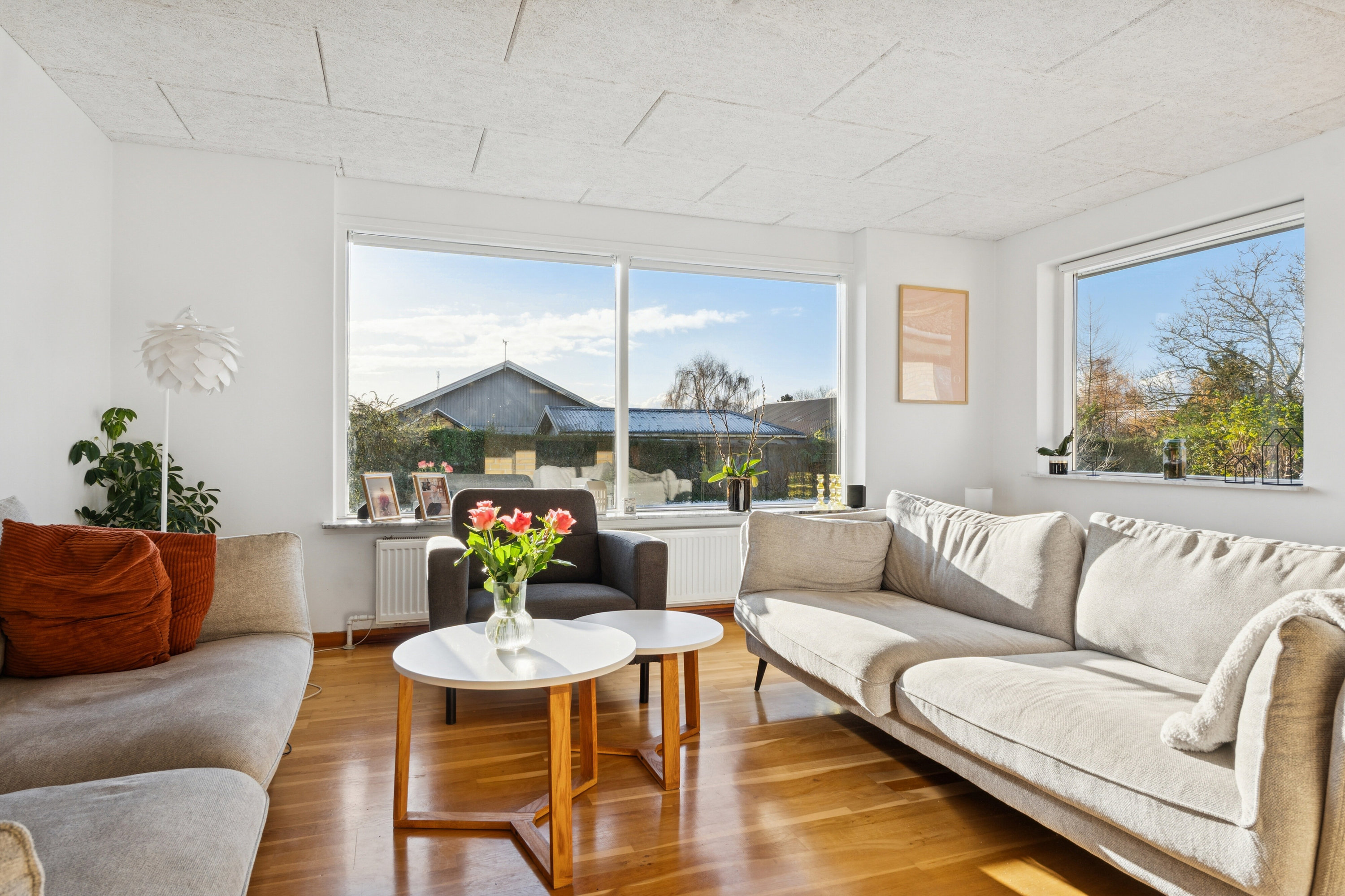 Fremhævet stue billede i fuldskærmstilstand. Billede af Lærkevej 9, 4250 Fuglebjerg