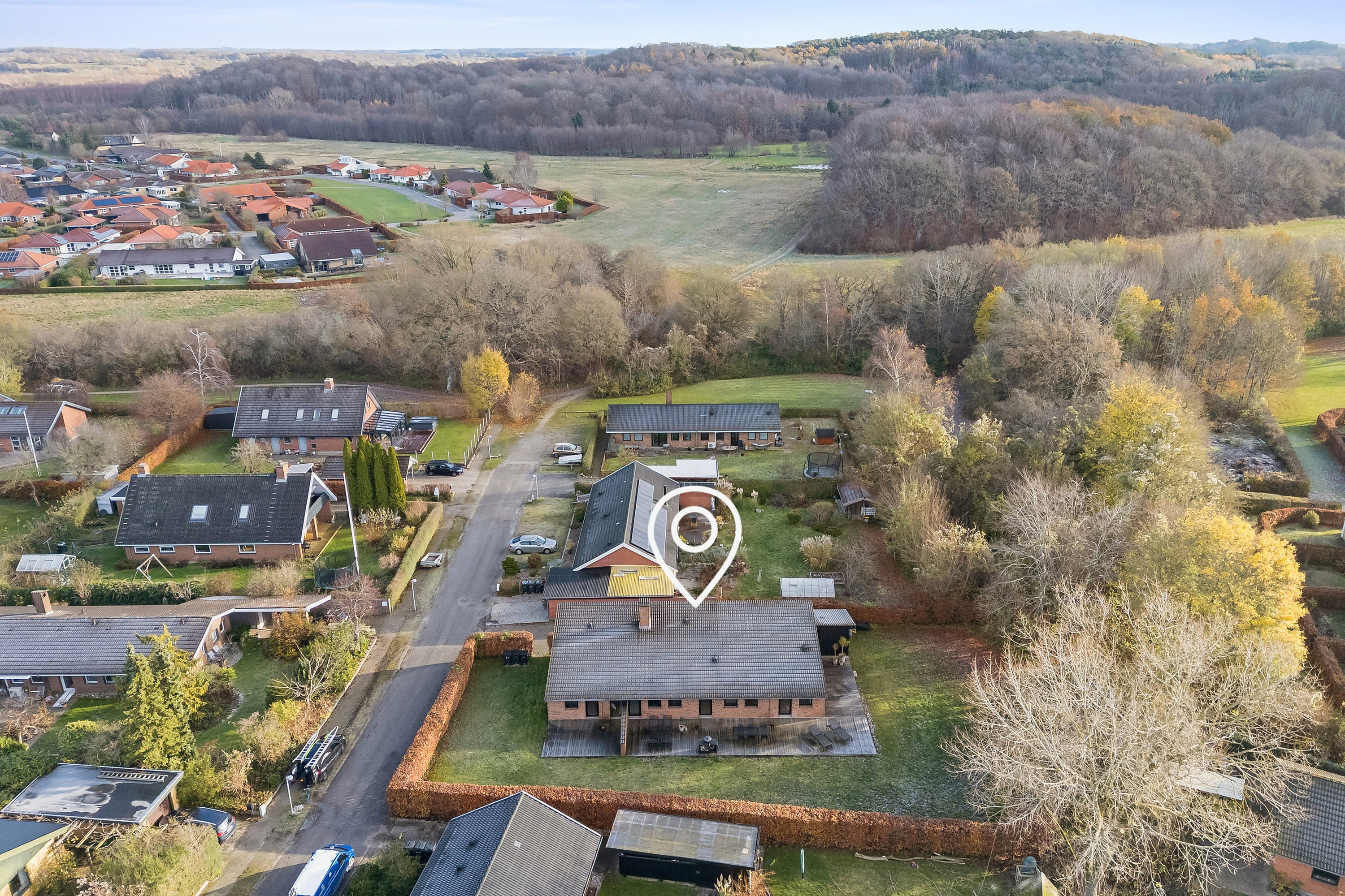 Miniaturebillede 1: luftfoto. Billede af Figenvej 109, 4700 Næstved