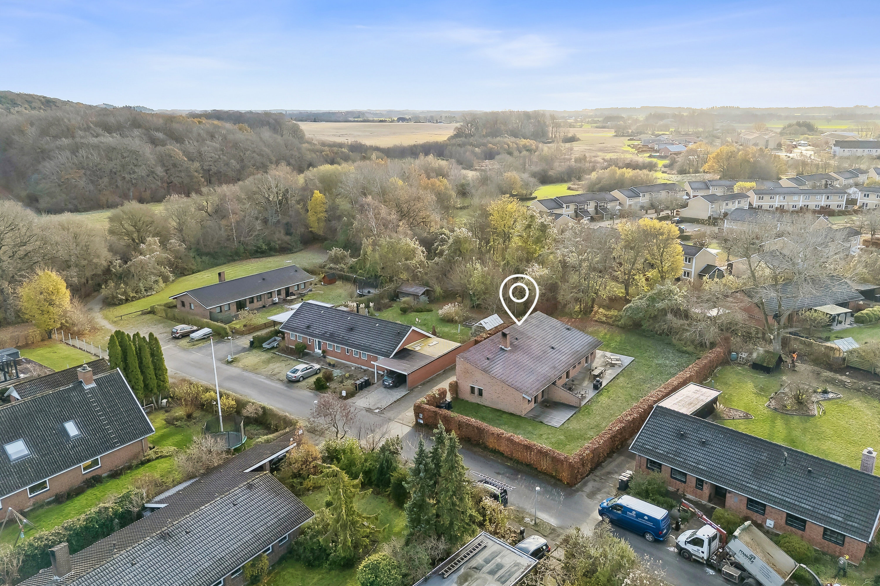 Fremhævet luftfoto billede i fuldskærmstilstand. Billede af Figenvej 109, 4700 Næstved