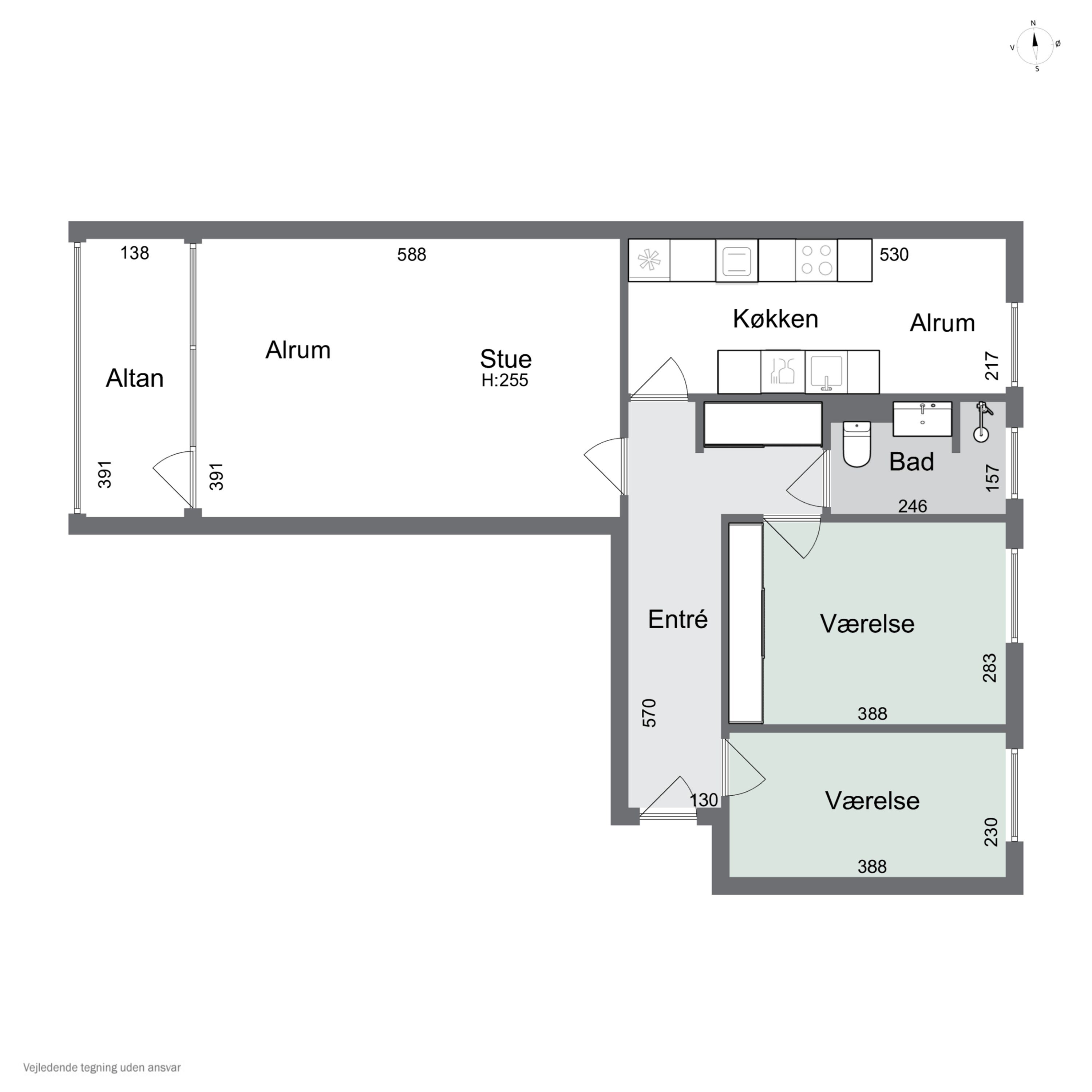 Plantegninger billede af Rebæk Søpark 25, 6. th., 2650 Hvidovre