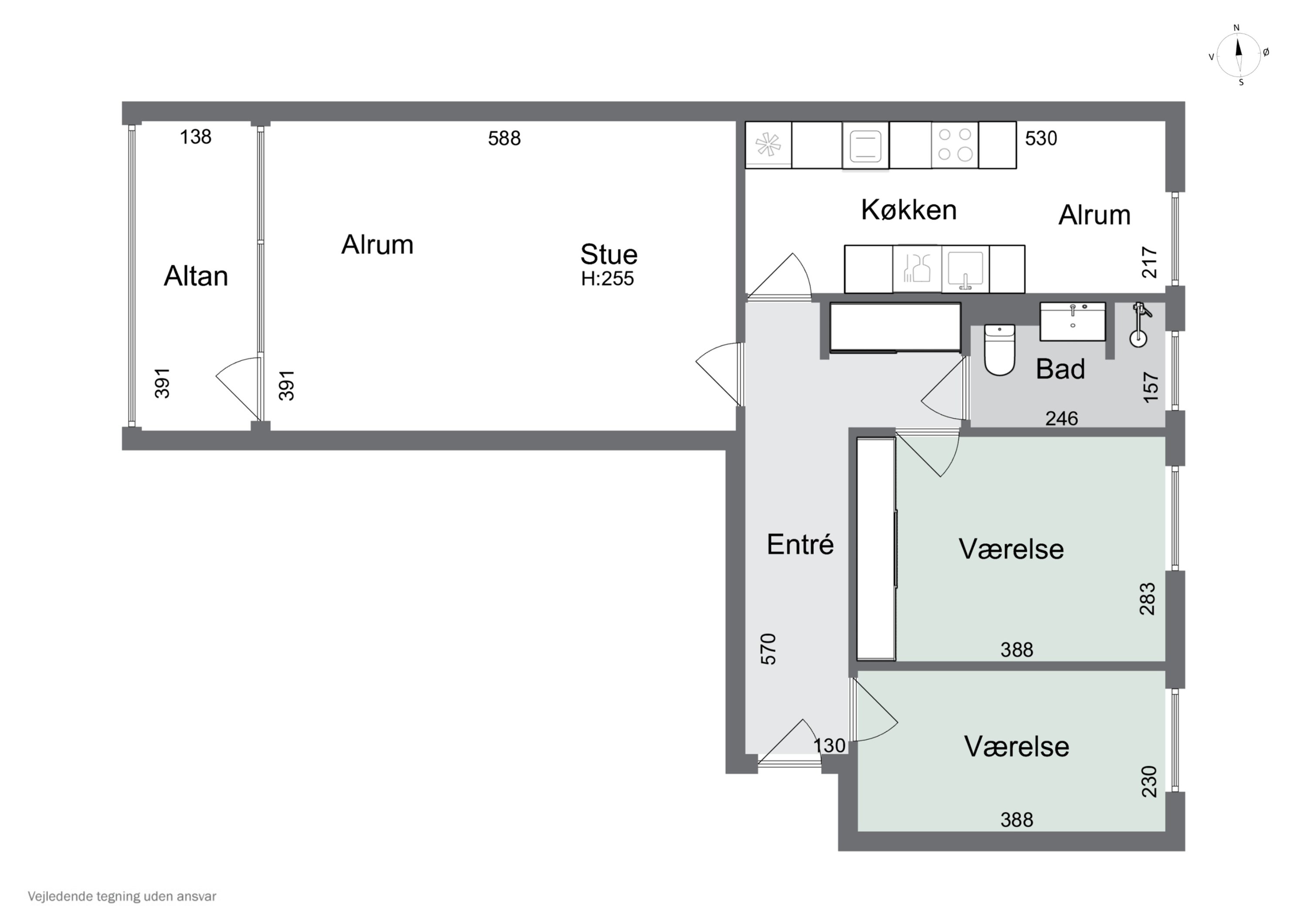 Plantegninger billede af Rebæk Søpark 25, 6. th., 2650 Hvidovre