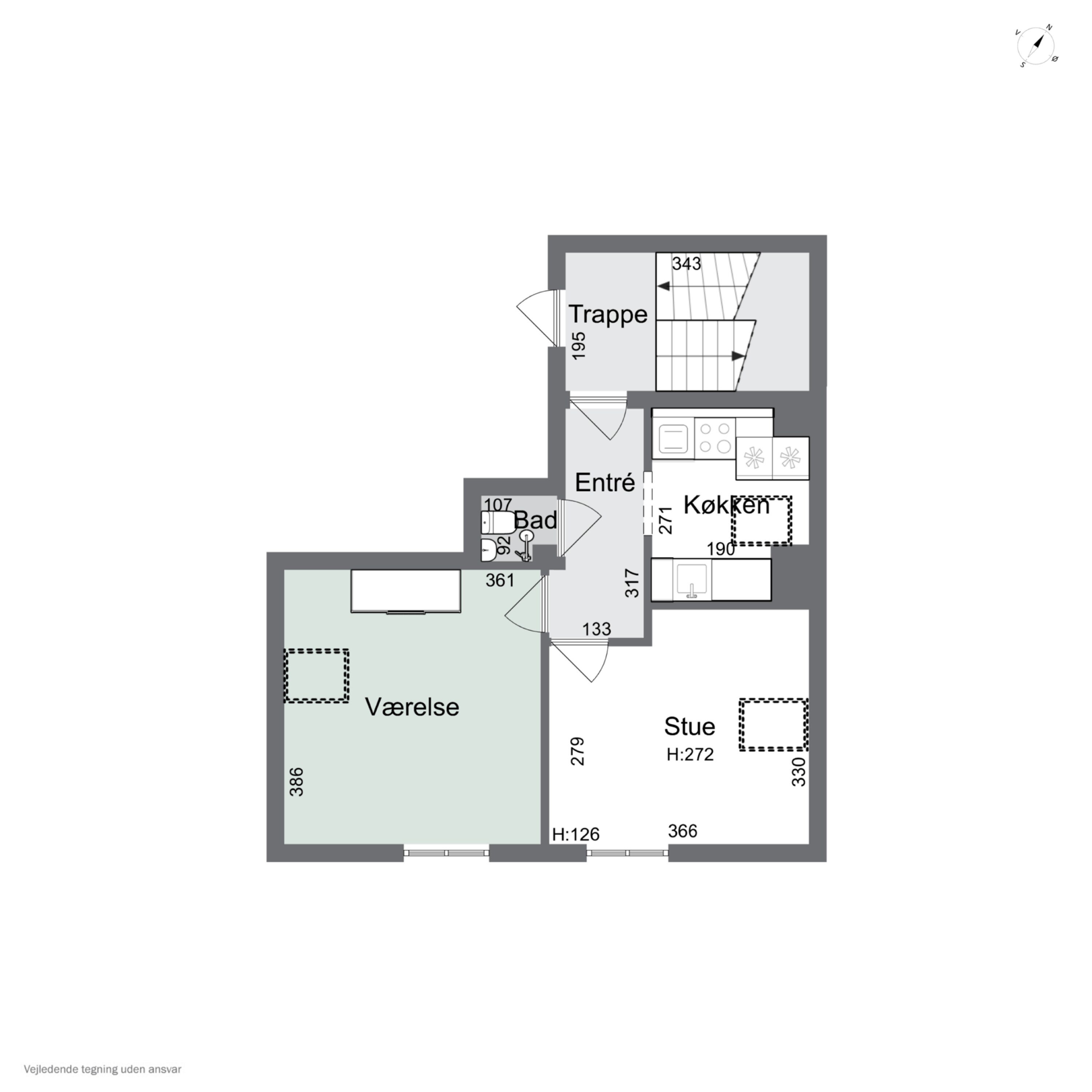 Plantegninger billede af Gammel Køge Landevej 513, 1. tv., 2650 Hvidovre